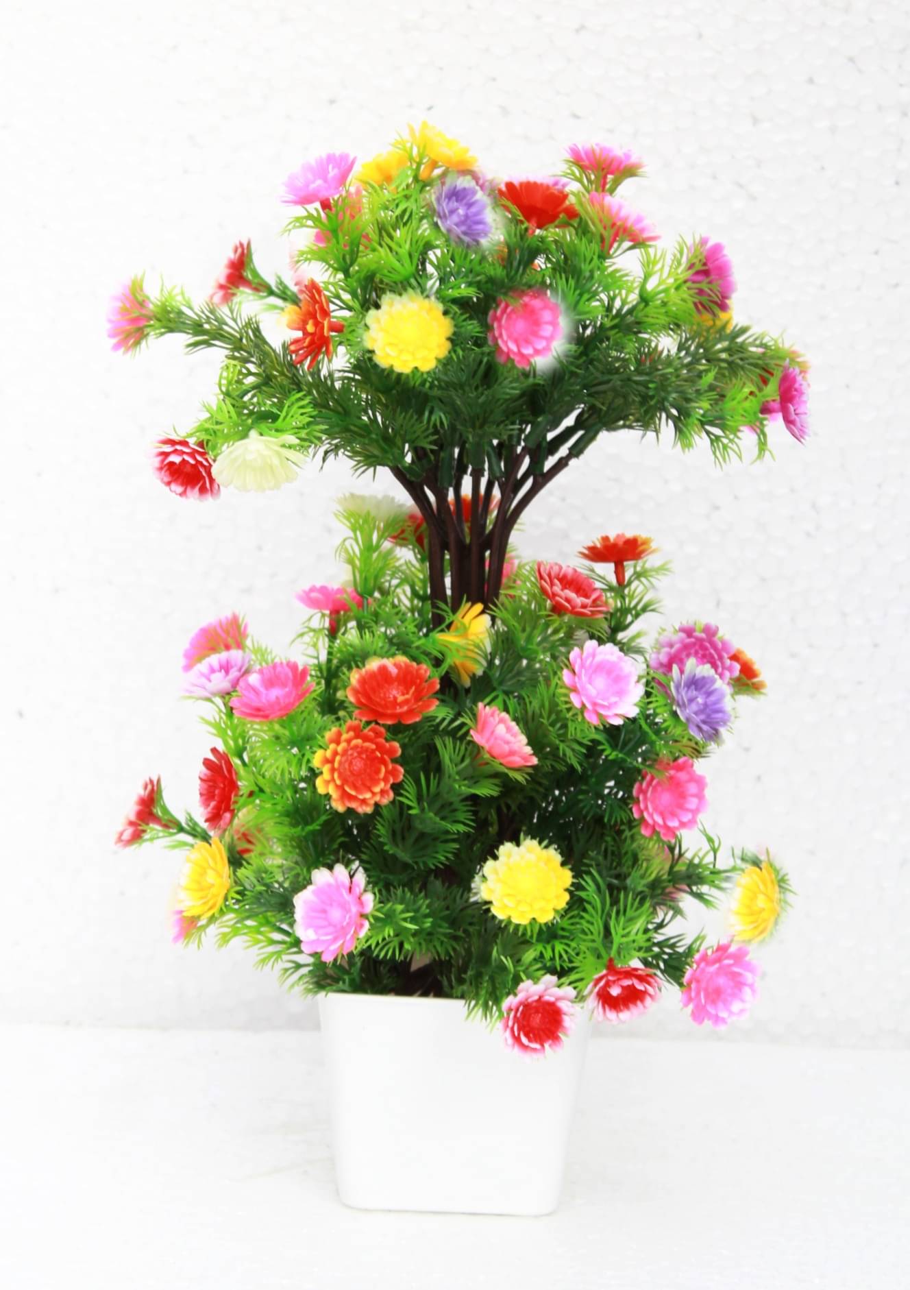    			zonezer - Multicolor Sunflower Artificial Flowers With Pot ( Pack of 1 )