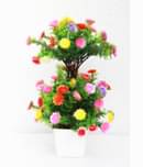 zonezer - Multicolor Sunflower Artificial Flowers With Pot ( Pack of 1 )
