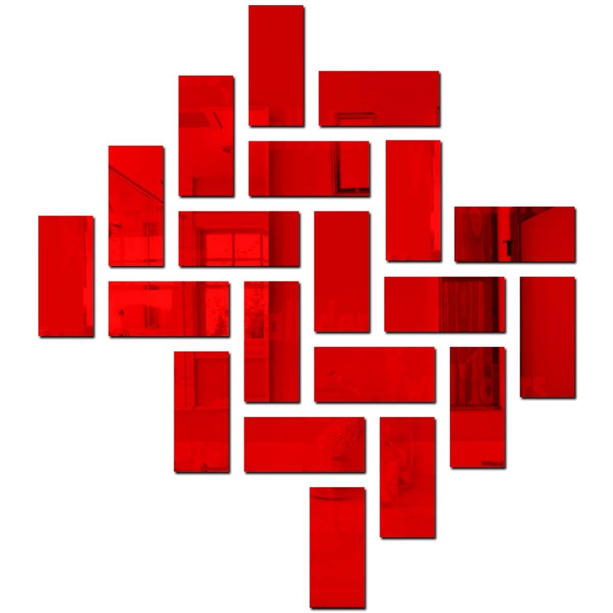 Asmi Collection Beautiful 20 Acrylic Red Mirror Decorative Wall Sticker ( 7 x 15 cms ) Asmi Collection Beautiful 20 Acrylic Red Mirror Decorative Wall Sticker ( 7 x 15 cms )