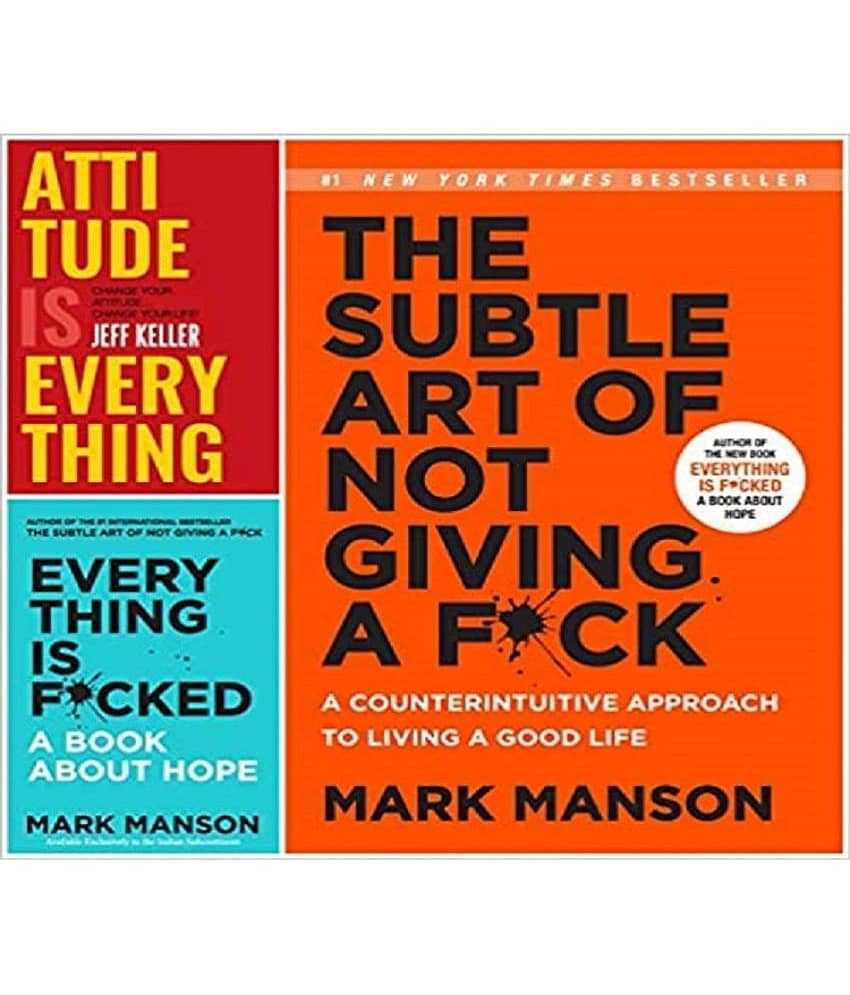 Attitude Is Everything AND Everything Is F*Cked + The Subtle Art Of Not Giving A F*Ck - Stationery | Buy online on ZillyBuy