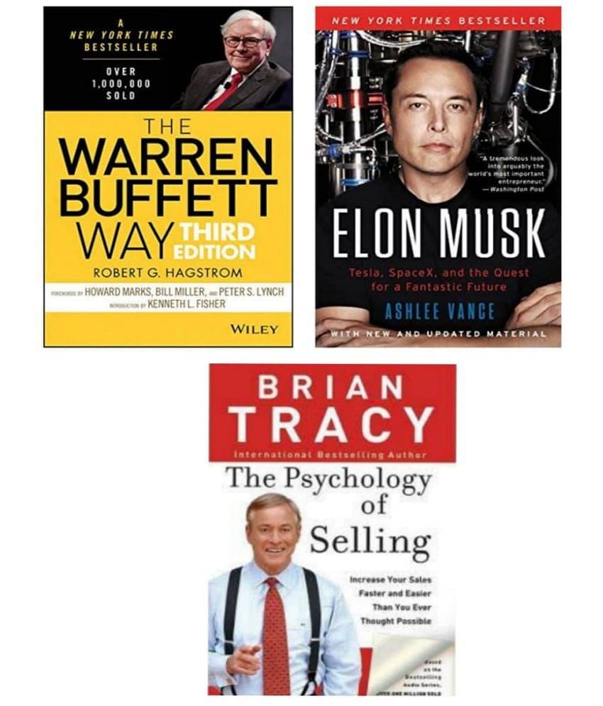 ( Combo of 3 books ) THE WARREN BUFFETT WAY & Elon Musk & The Psychology of Selling ( paperback ) ( Combo of 3 books ) THE WARREN BUFFETT WAY & Elon Musk & The Psychology of Selling ( paperback )
