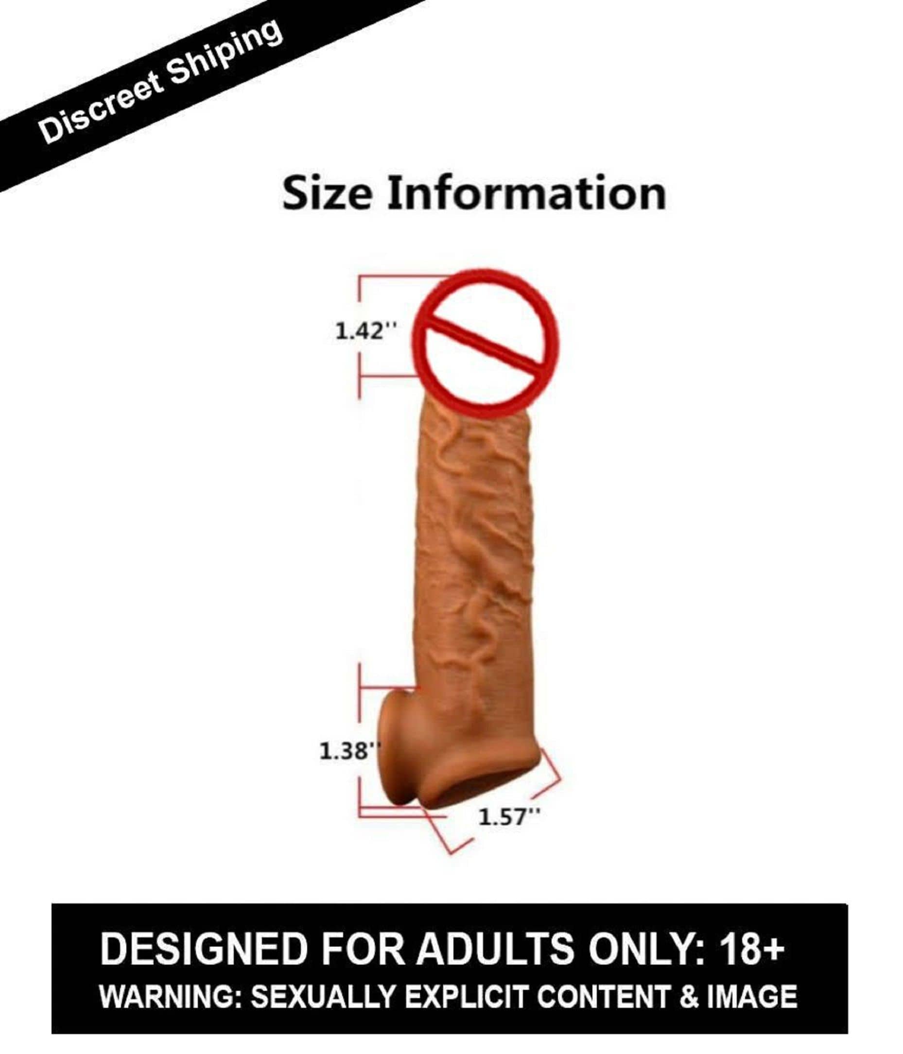 Dragon 9 Inch Pure Silicone Reusable Condom Jumbo Penis Extension Sleeve Condom