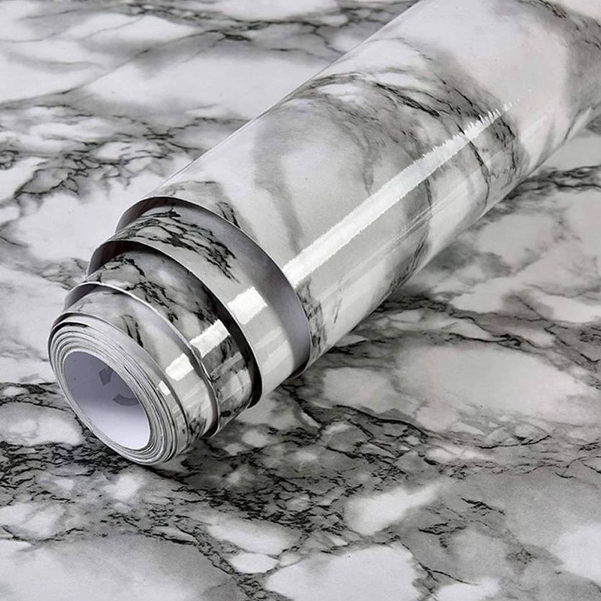 Geeo Premium White Marble Design Wallpaper 60cm x 2m (Pack of 1) Geeo Premium White Marble Design Wallpaper 60cm x 2m (Pack of 1)