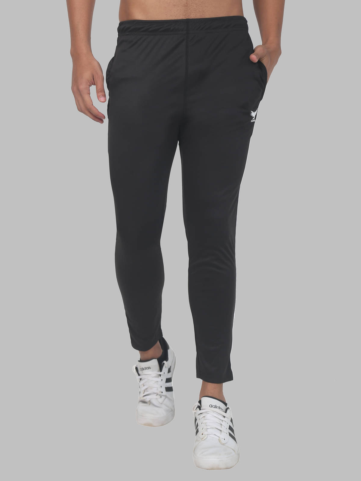     			HADMS - Black Polyester Men's Sports Trackpants ( Pack of 1 )