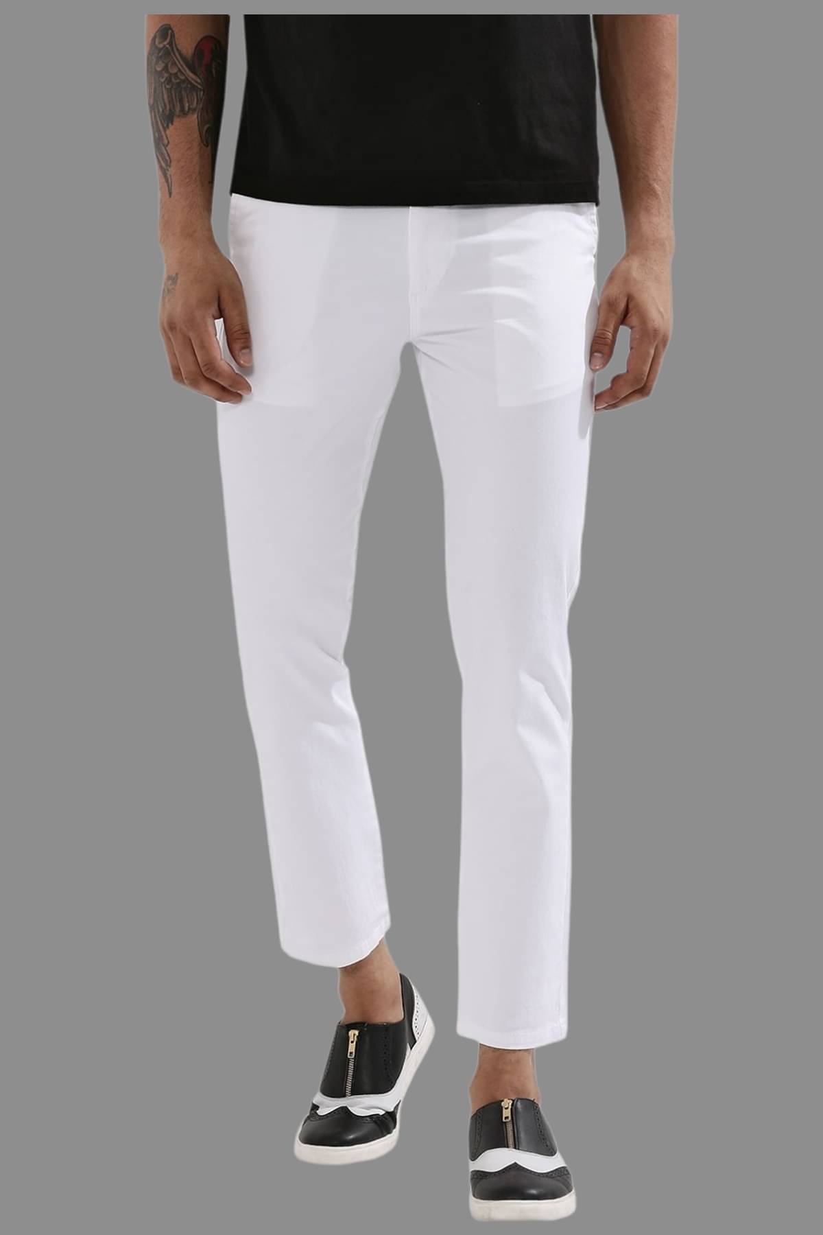     			HALOGEN White Regular Chinos ( Pack of 1 )