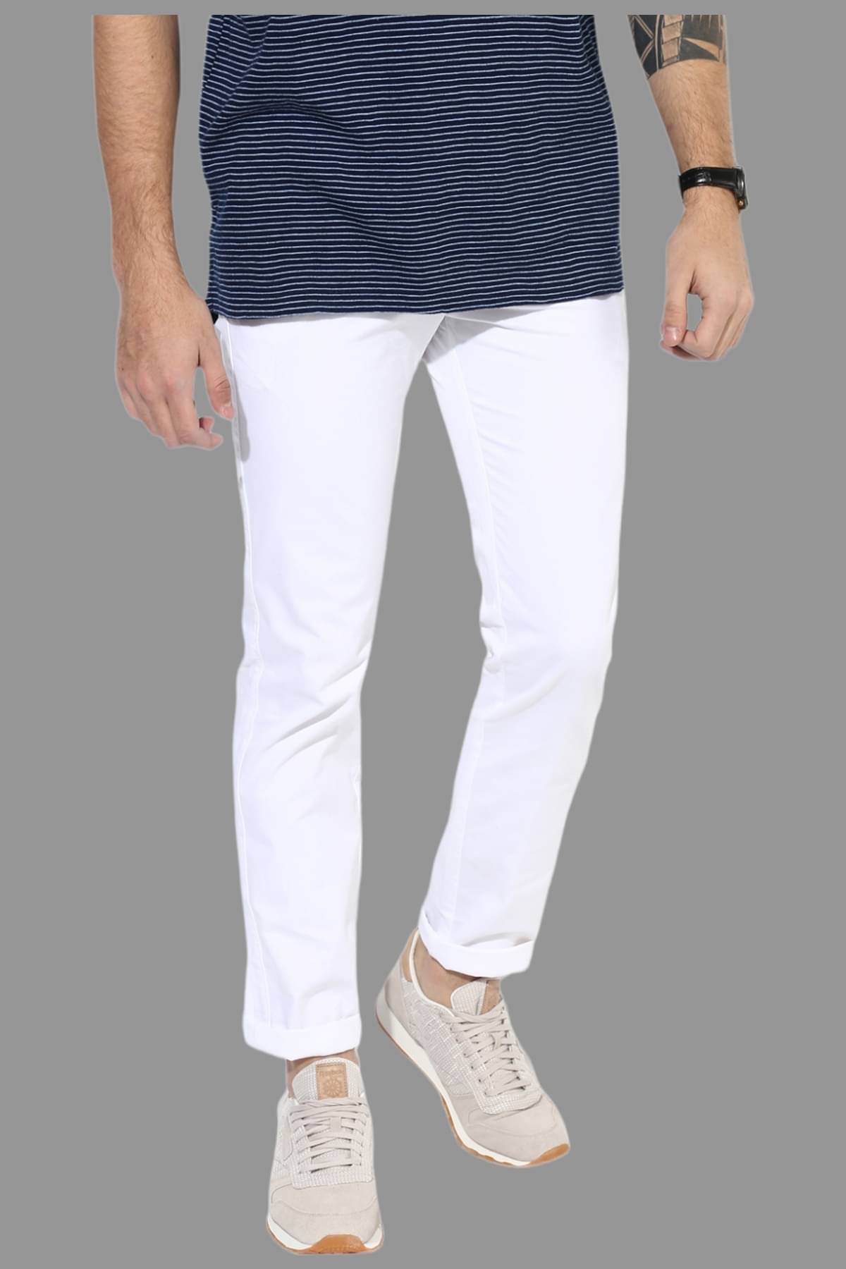     			HALOGEN White Regular Chinos ( Pack of 1 )
