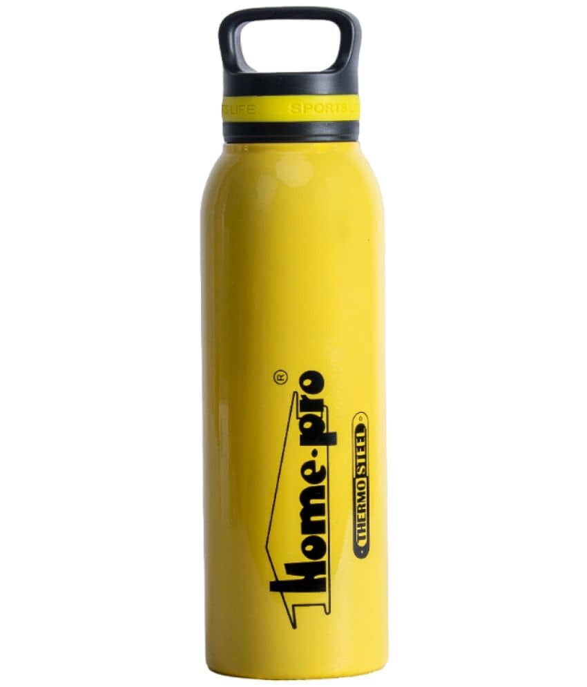 HomePro - Stainless Steel Vacuum Bottle , 24 hours Hot & cold Thermoware | Thermosteel, Flask, 650ml, Yellow