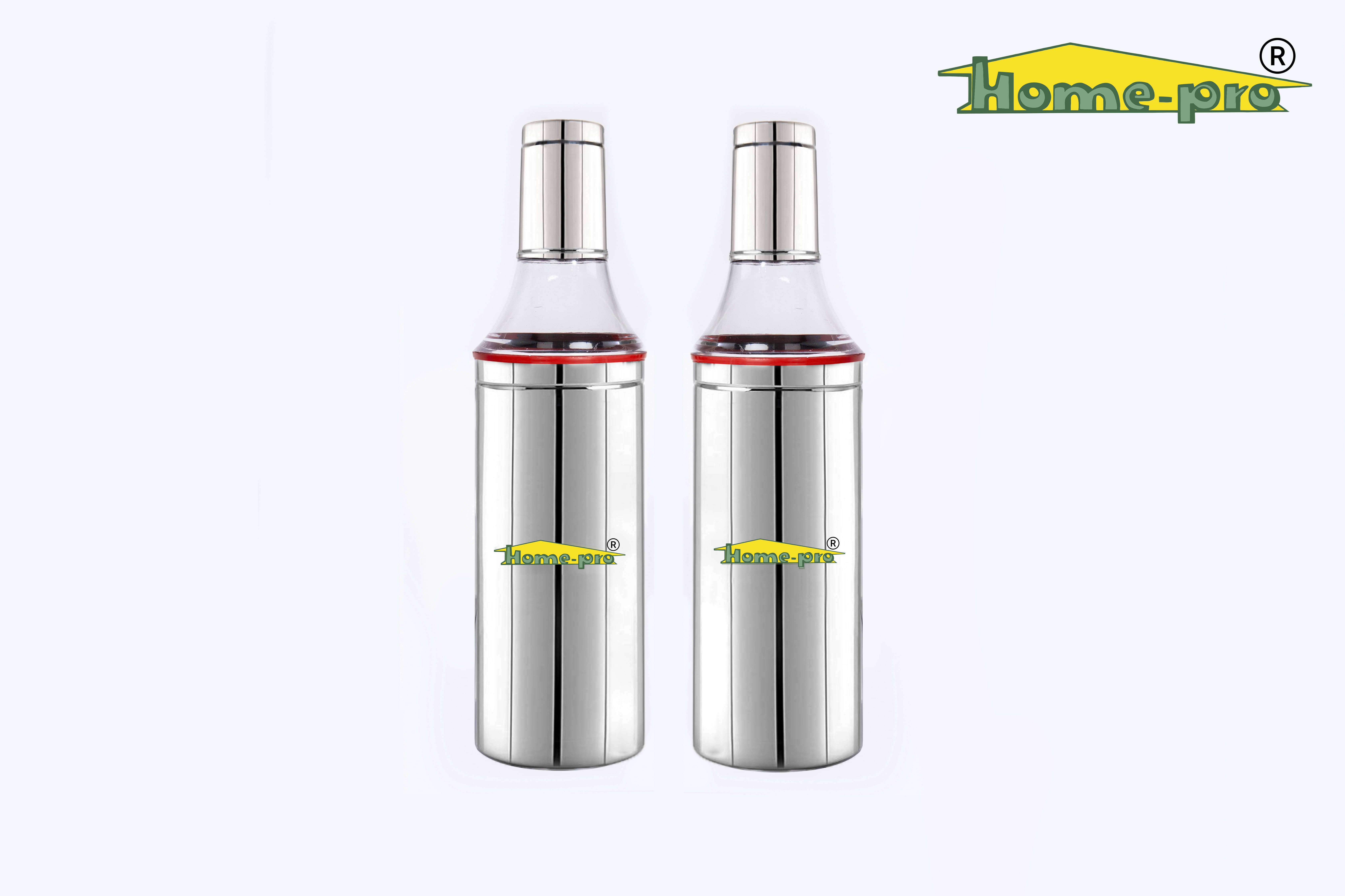    			HomePro - Stainless Steel Oil dispenser Pack of 2 Leakproof Oil pourer | Oil container | Oil Pot | Oil Can with food grade Nozzle, (Size)