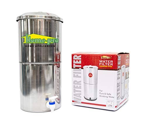 Homepro Manual 30 Ltr Stainless Steel Water Filter purifiers with 4 Ceramic Candle