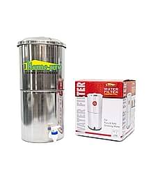 Homepro Manual 30 Ltr Stainless Steel Water Filter purifiers with 4 Ceramic Candle
