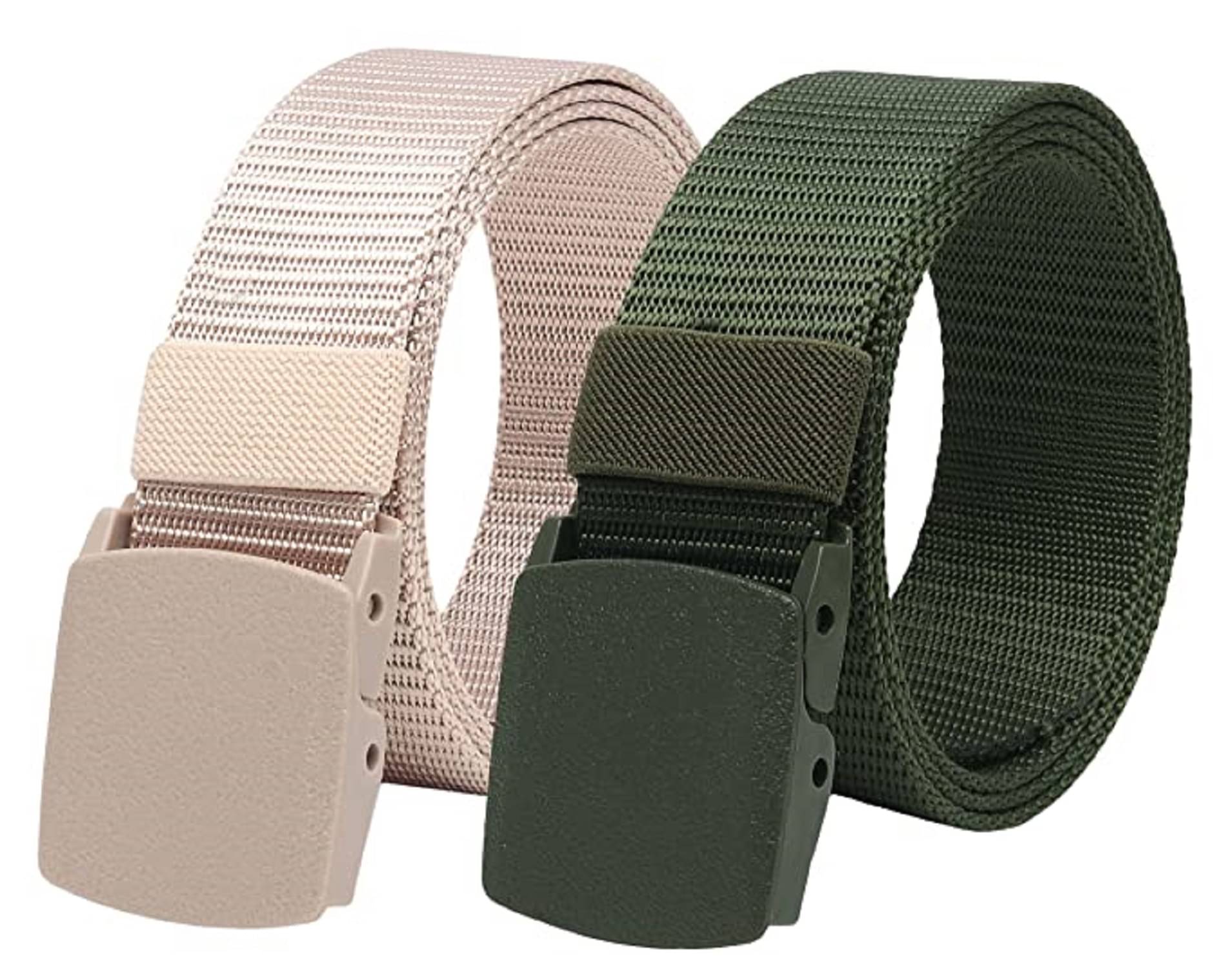     			Kingluster - Green Nylon Men's Casual Belt ( Pack of 2 )
