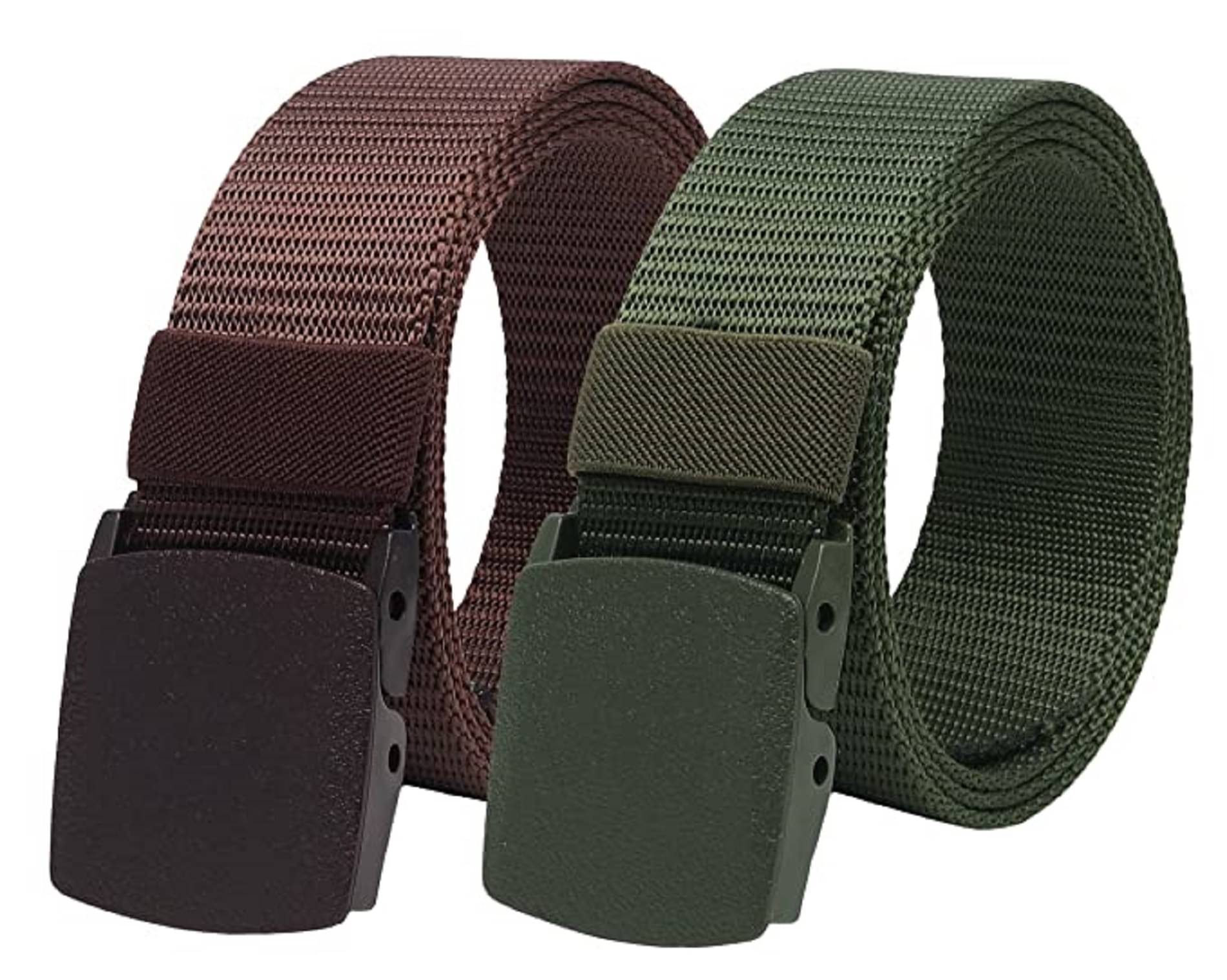     			Kingluster - Maroon Nylon Men's Casual Belt ( Pack of 2 )