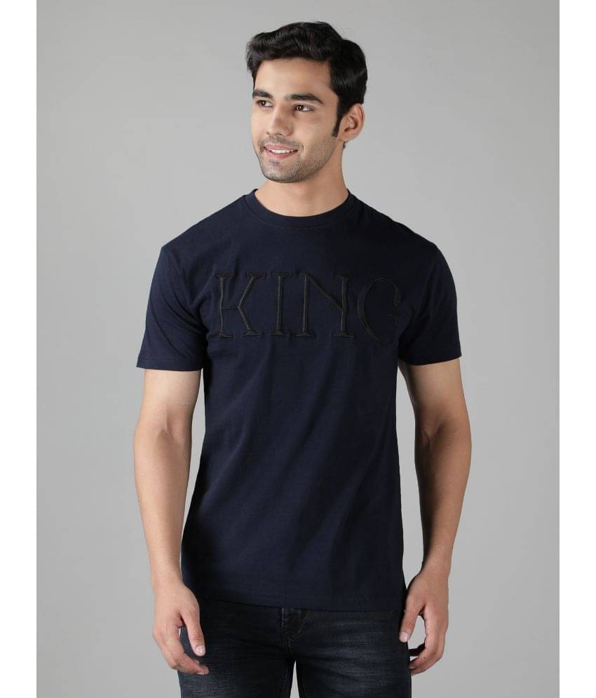     			NUEVOSPORTA Pack of 1 Polyester Regular Fit Men's T-Shirt ( Navy Blue )