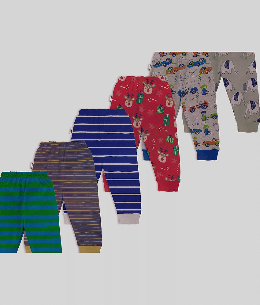 NammaBaby Pack of 6 Boys Cotton Blend Trackpant ( Multicolor )