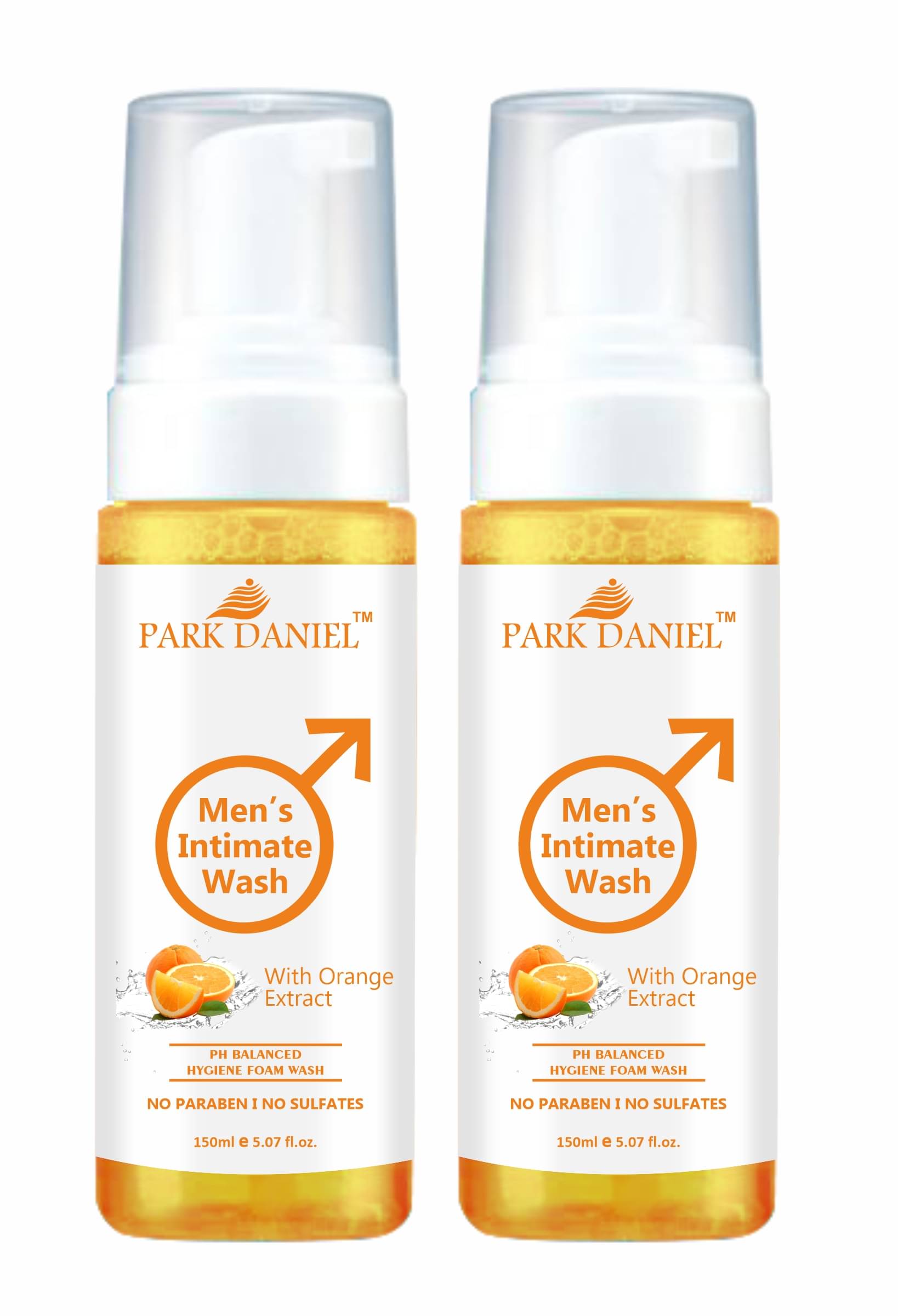 Park Daniel Maintains Ph with Orange Extract Hygiene Care Men's Intimate Wash Orange 150 Pcs Pack of 2 Park Daniel Maintains Ph with Orange Extract Hygiene Care Men's Intimate Wash Orange 150 Pcs Pack of 2