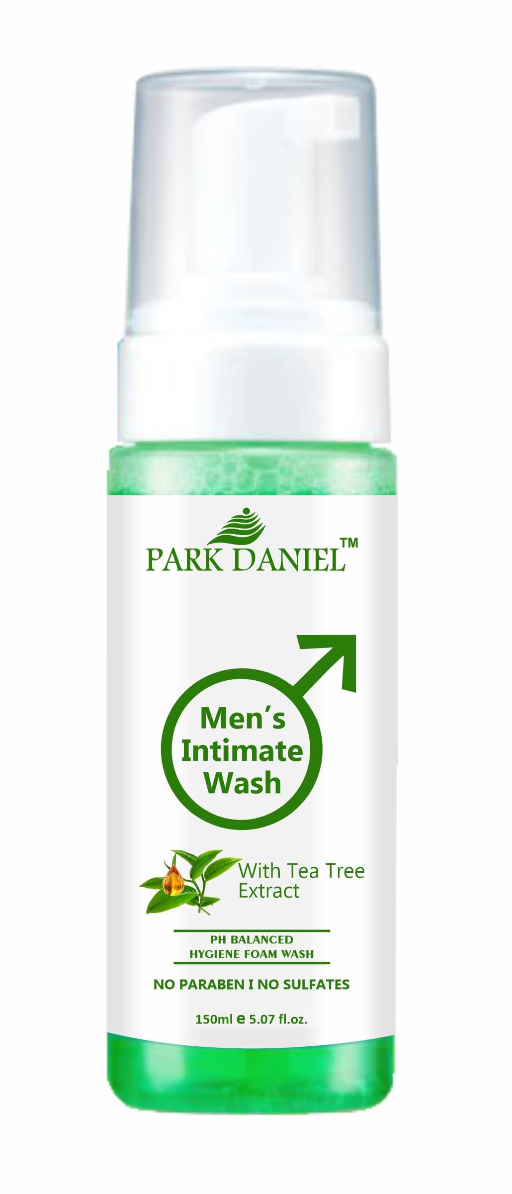 Park Daniel Tea Tree Extract 150ML Ph Balance Men's Intimate Wash Green 1 Pcs Park Daniel Tea Tree Extract 150ML Ph Balance Men's Intimate Wash Green 1 Pcs