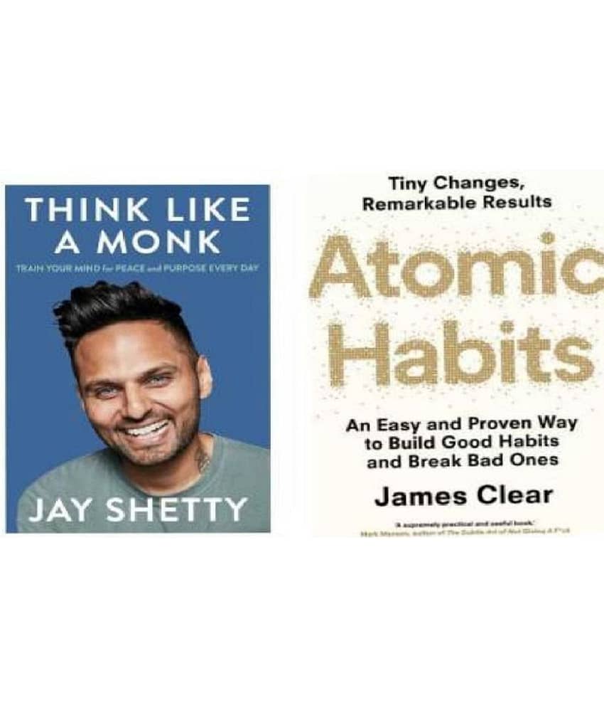 Set Of 2 (Atomic Habits + Think Like A Monk) Best Novels (Paperback, JAY SHETTY, JAMES CLEAR) - Stationery | Buy online on ZillyBuy