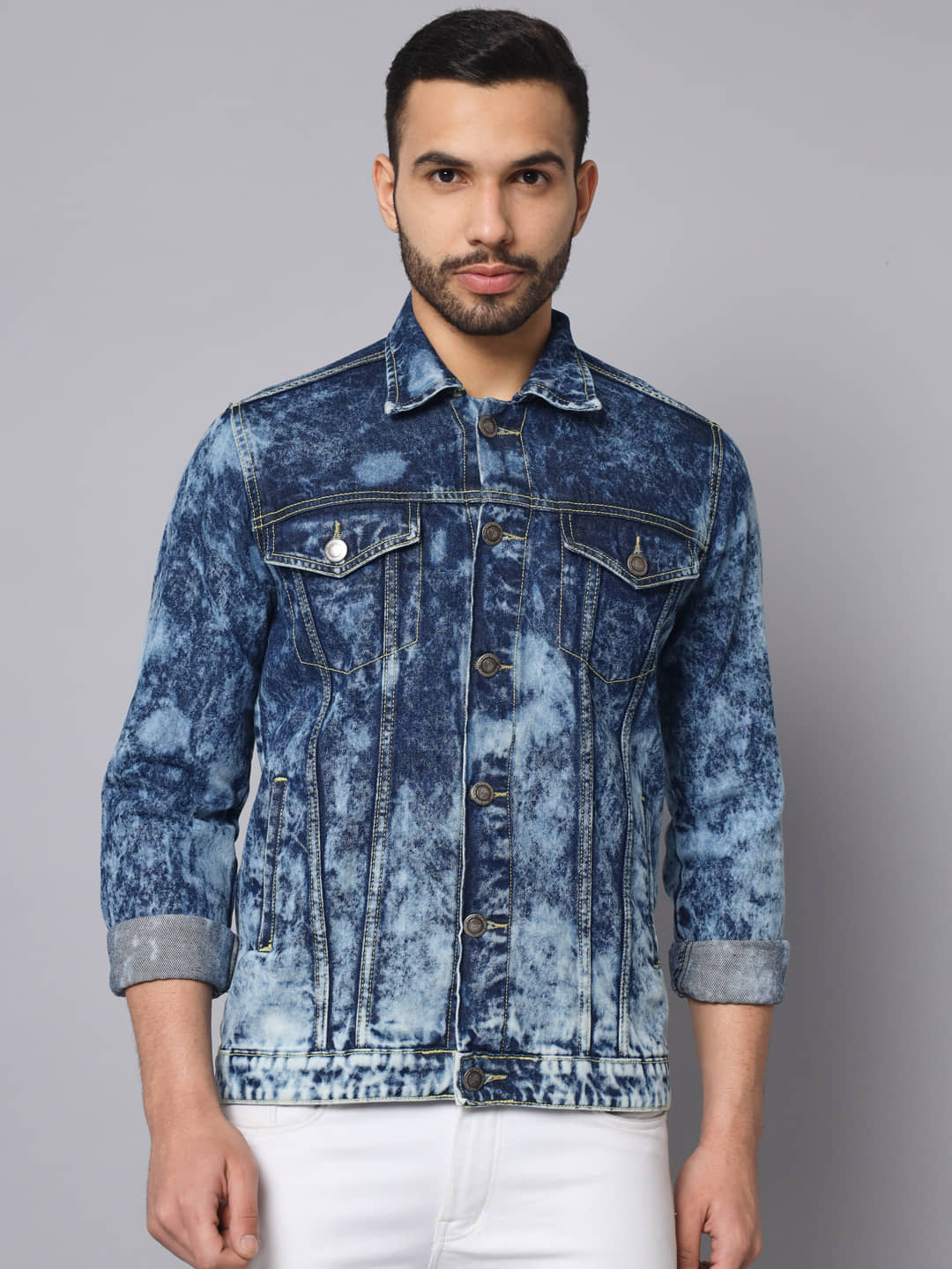The Dry State Denim Men's Denim Jacket - Blue ( Pack of 1 ) - Jackets & Coats | Buy online on ZillyBuy