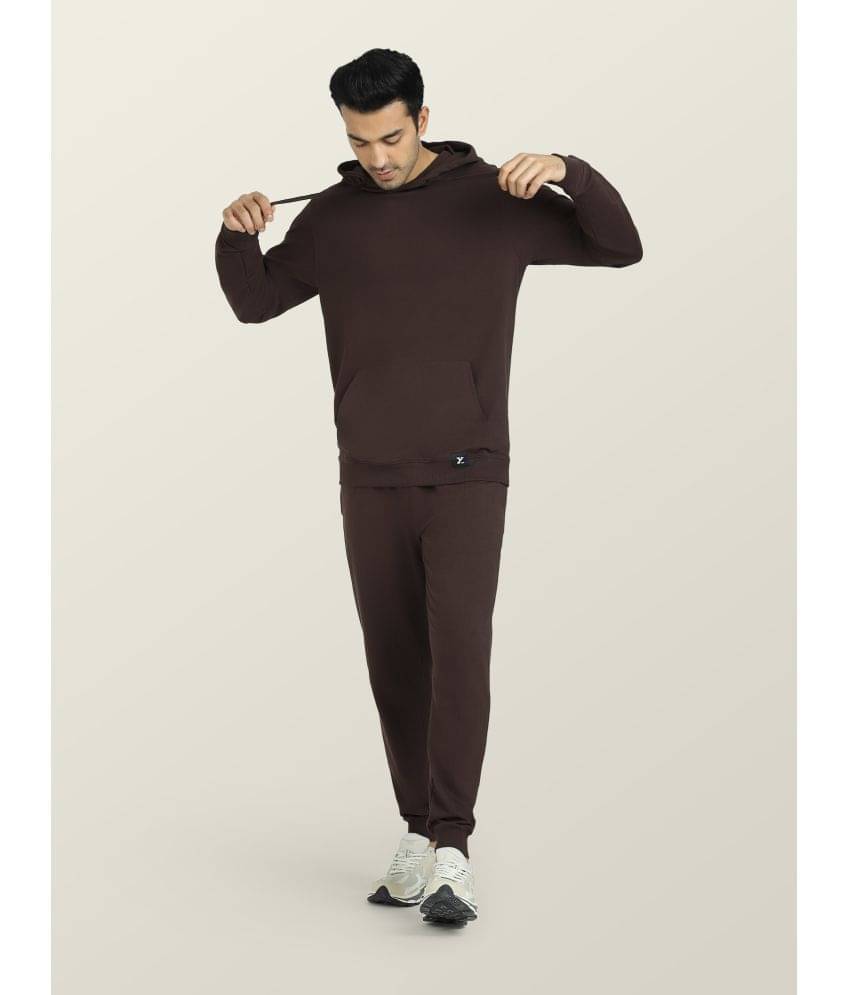     			XYXX - Brown Cotton Blend Regular Fit Men's Tracksuit ( Pack of 1 )