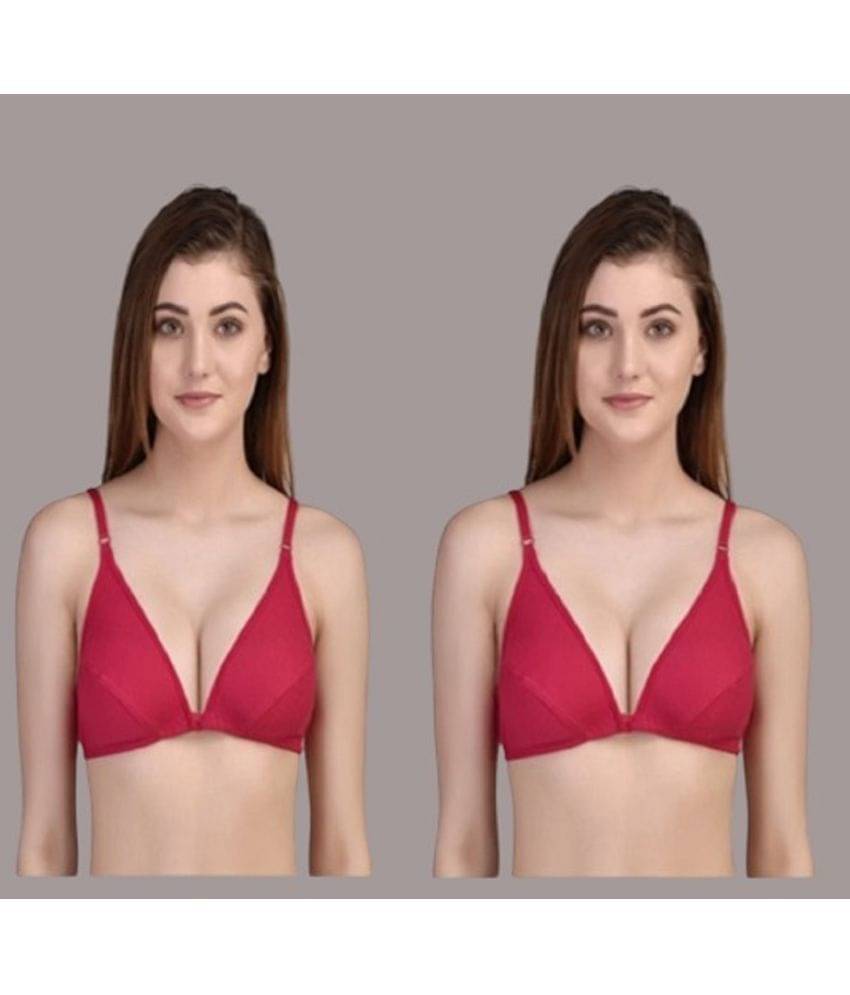 Zourt Pack of 2 Cotton Non Padded Women's Everyday Bra ( Multicolor ) Zourt Pack of 2 Cotton Non Padded Women's Everyday Bra ( Multicolor )