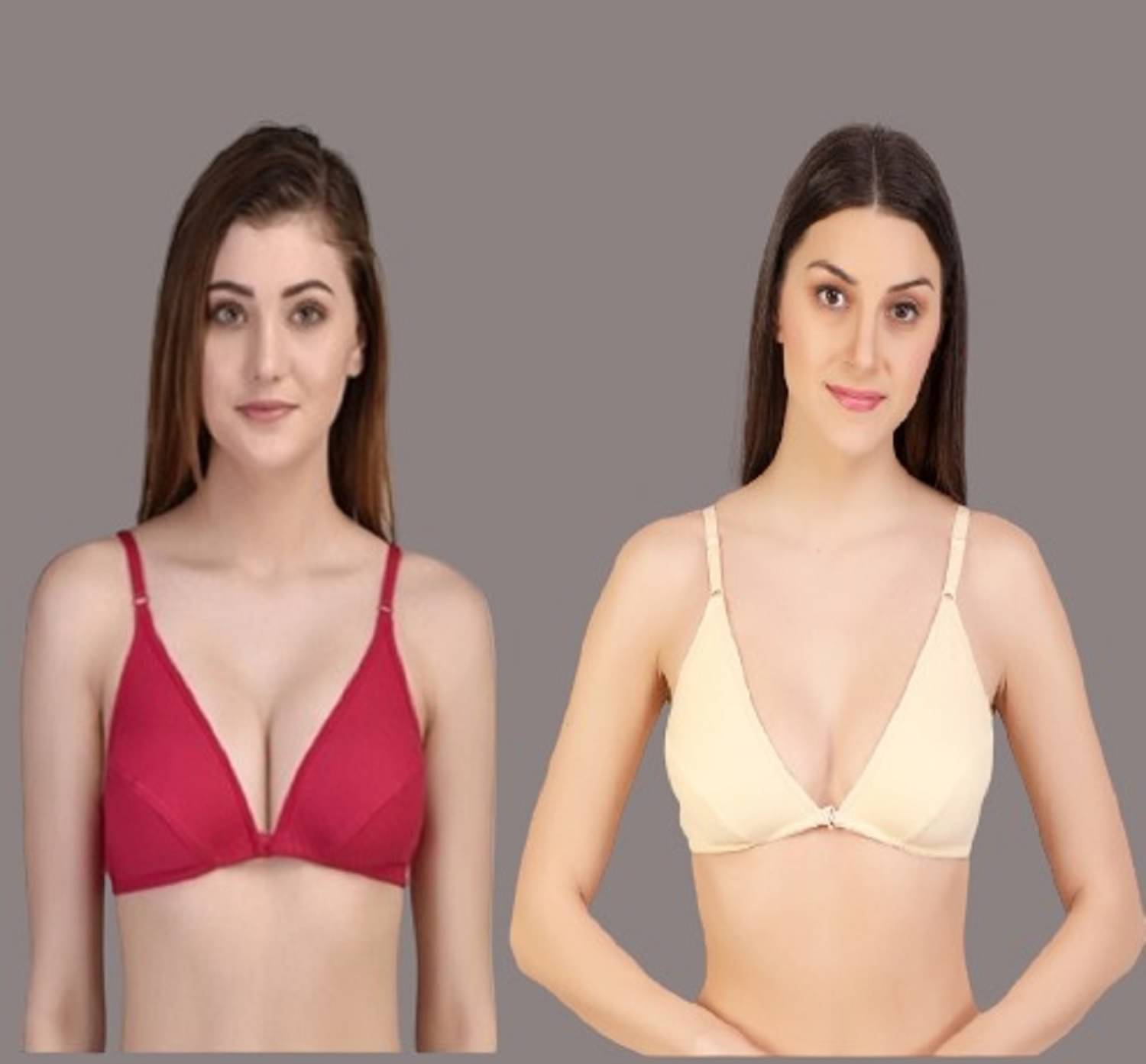 Zourt Pack of 2 Cotton Non Padded Women's Everyday Bra ( Multicolor ) Zourt Pack of 2 Cotton Non Padded Women's Everyday Bra ( Multicolor )