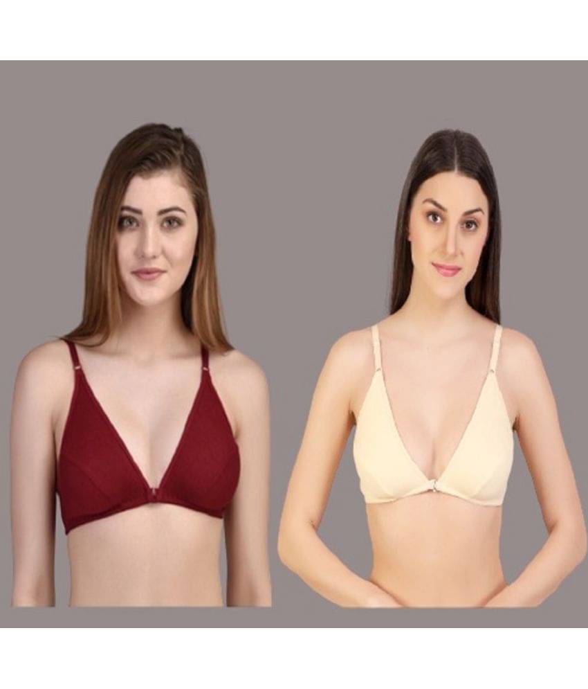     			Zourt Pack of 2 Cotton Non Padded Women's Everyday Bra ( Multicolor )