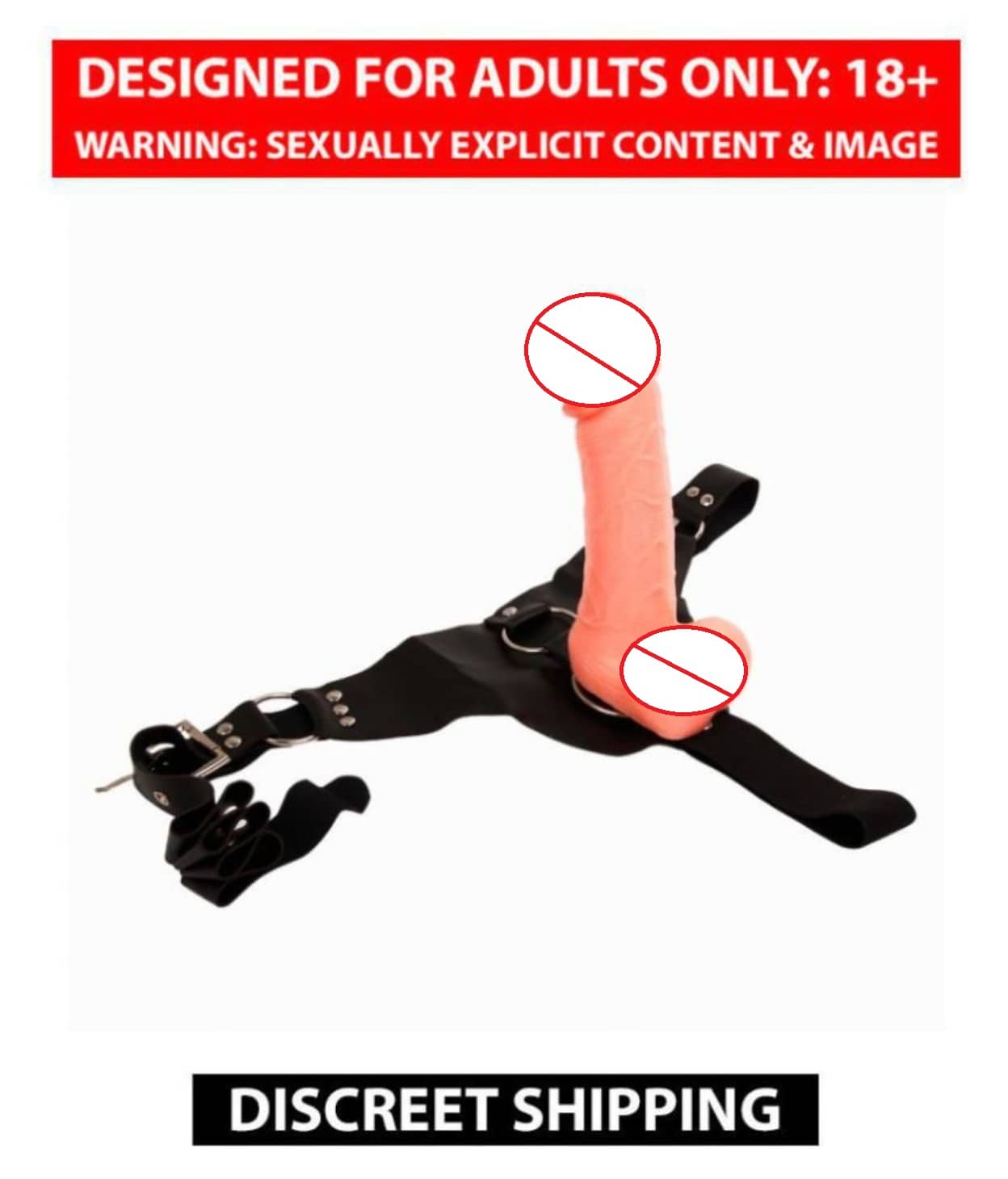 kamahouse 7 inch Big Hollow Strap On Dildo with Vibration and belt Female Sex Toy