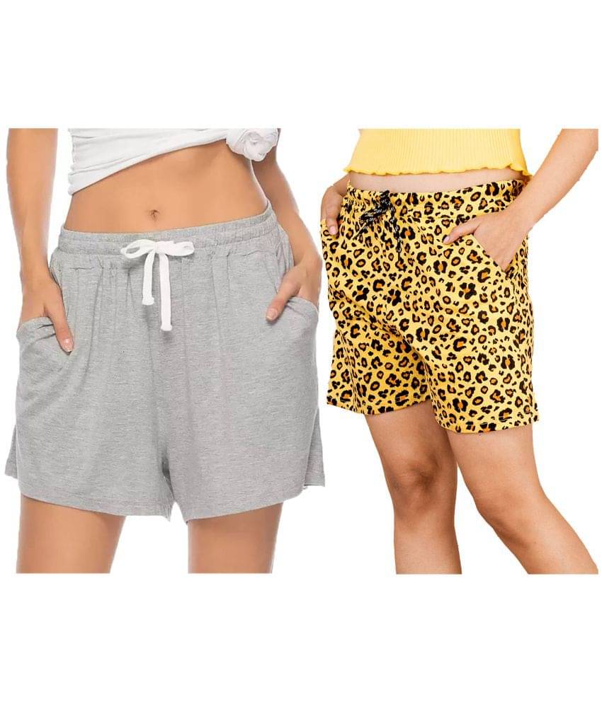     			powermerc Cotton Hot Pants - Mustard Pack of 2