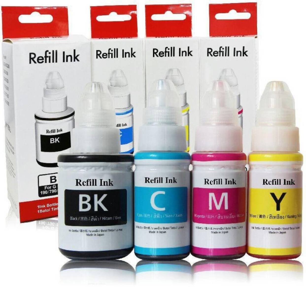     			zokio Ink For Gi-790 G3010 Multicolor Pack of 4 Cartridge for 790 INK G1000 , G1010 , G1100 , G2000 , G2002 , G2010 , G2012 , G2100 , G3000 , G3010