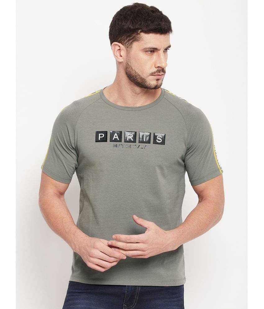 Duke - Grey Cotton Blend Slim Fit Men's T-Shirt ( Pack of 1 ) Duke - Grey Cotton Blend Slim Fit Men's T-Shirt ( Pack of 1 )