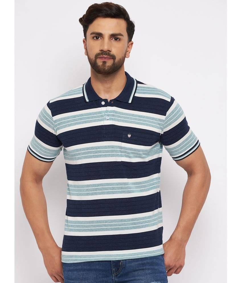     			Duke Pack of 1 Cotton Blend Regular Fit Colorblock Half Sleeves Men's Polo T Shirt ( Multicolor )