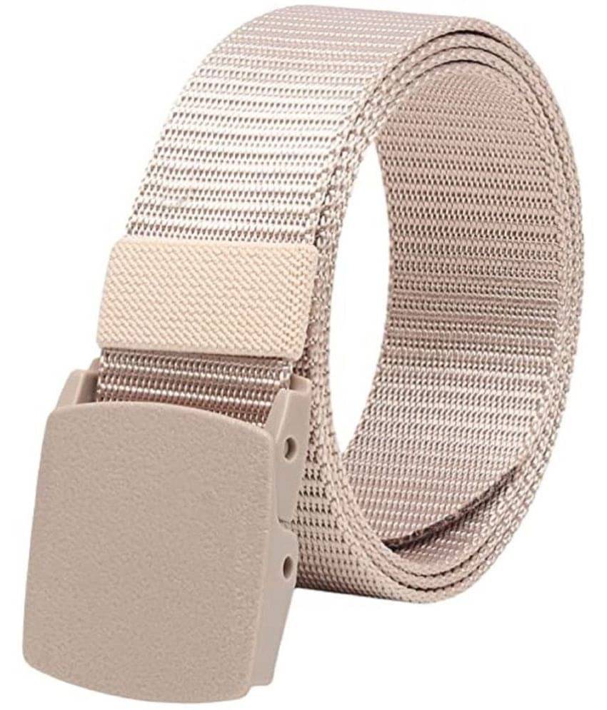     			Kingluster - Cream Nylon Men's Casual Belt ( Pack of 1 )