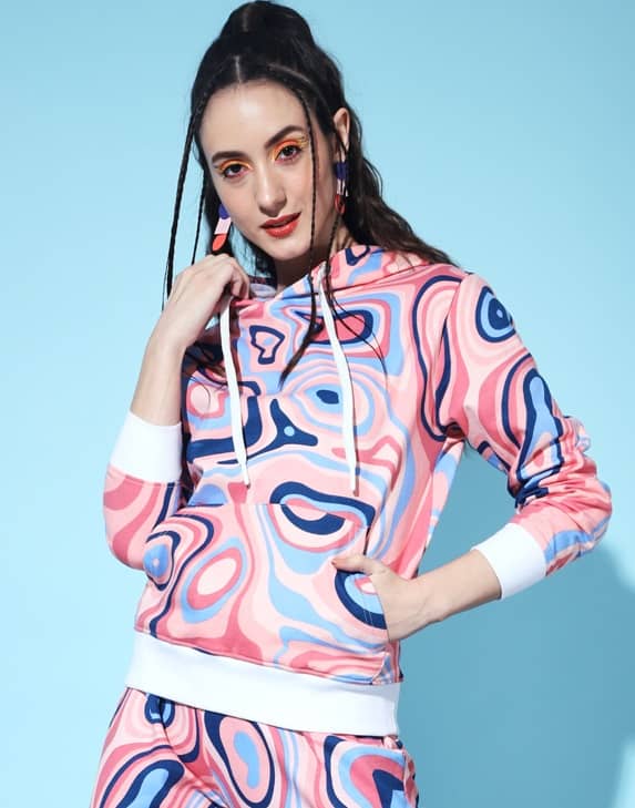 The Dry State Fleece Multi Color Hooded Sweatshirt