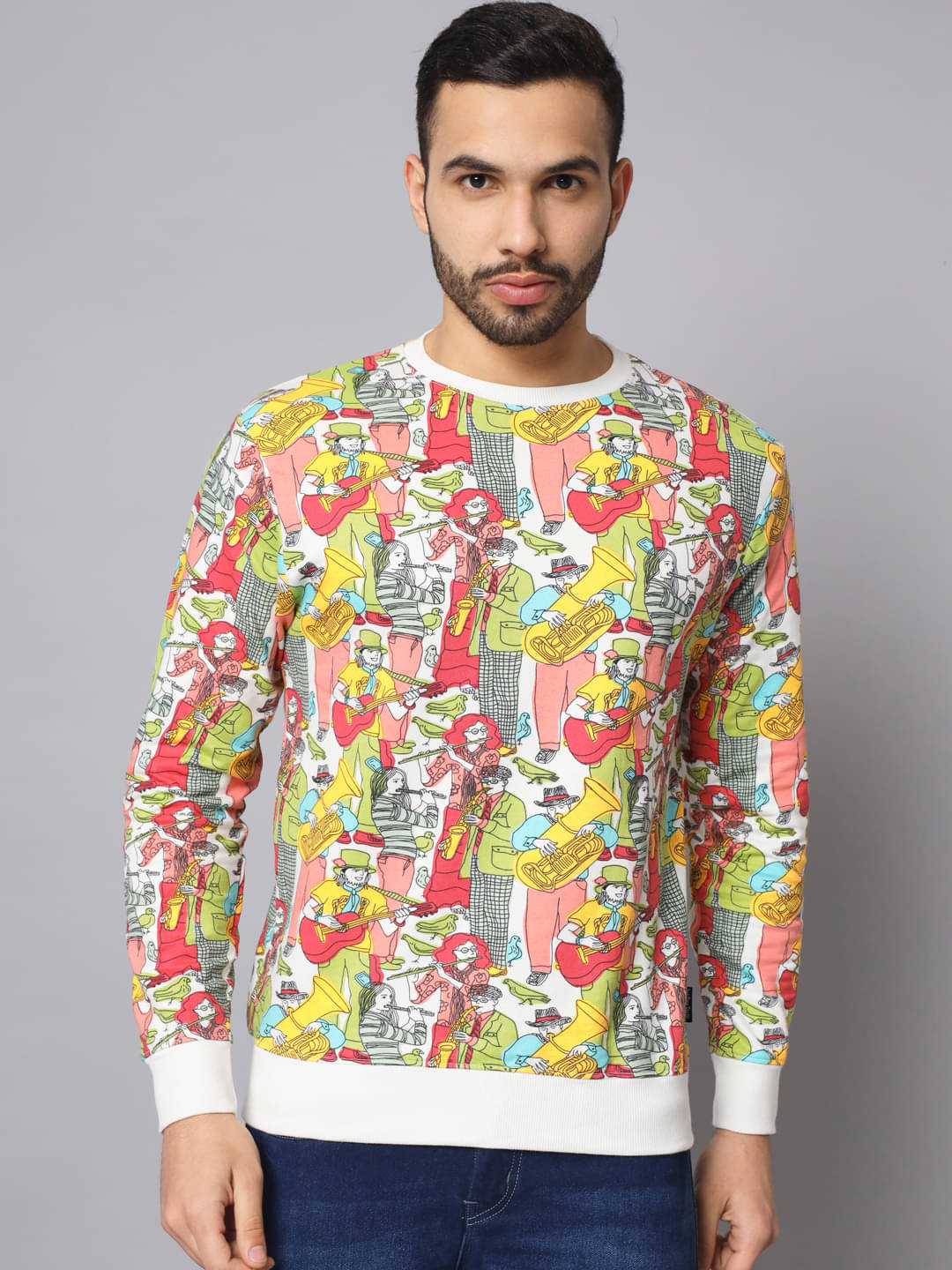 The Dry State - Multi Fleece Regular Fit Men's Sweatshirt ( Pack of 1 ) The Dry State - Multi Fleece Regular Fit Men's Sweatshirt ( Pack of 1 )