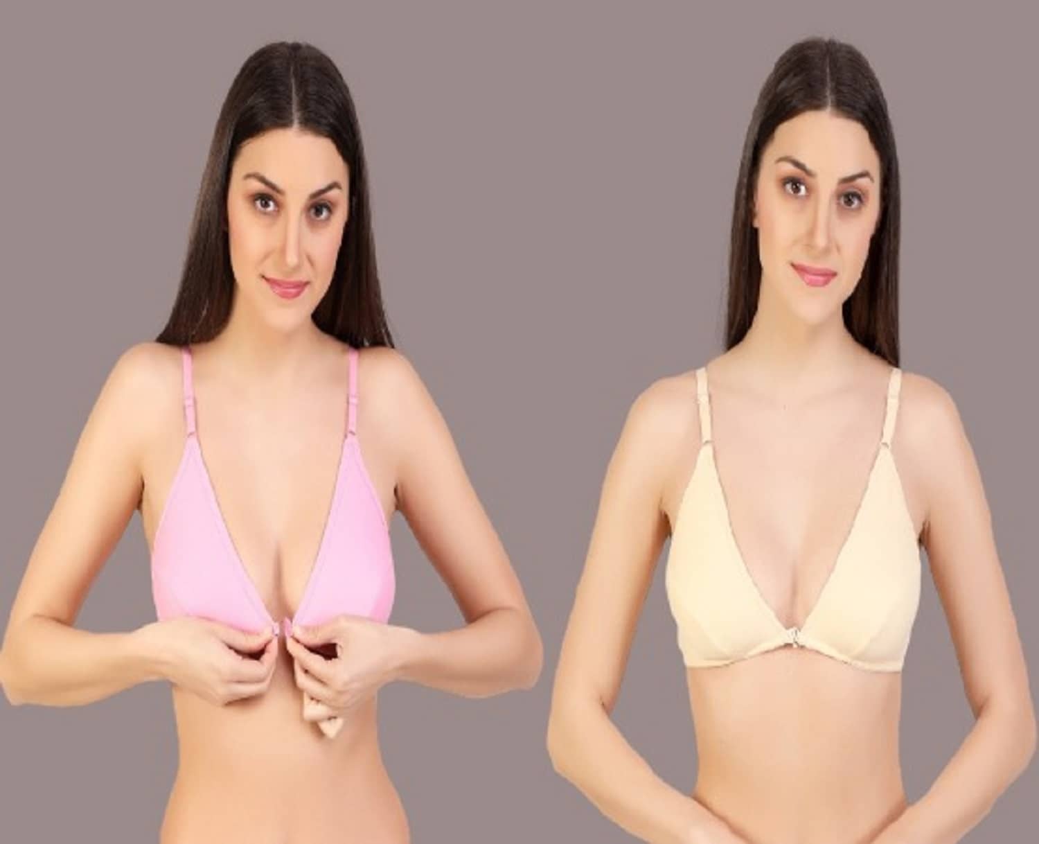 Zourt Pack of 2 Cotton Non Padded Women's Everyday Bra ( Multicolor )