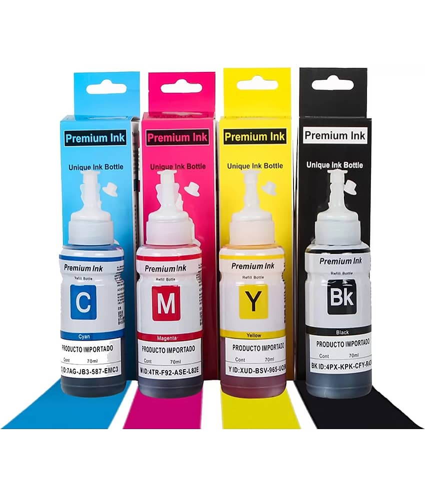 zokio 664 L200 EPS0N Multicolor Pack of 4 Cartridge for EPS0N L100 / L110 / L130 / L200 / L210 / L220 / L300