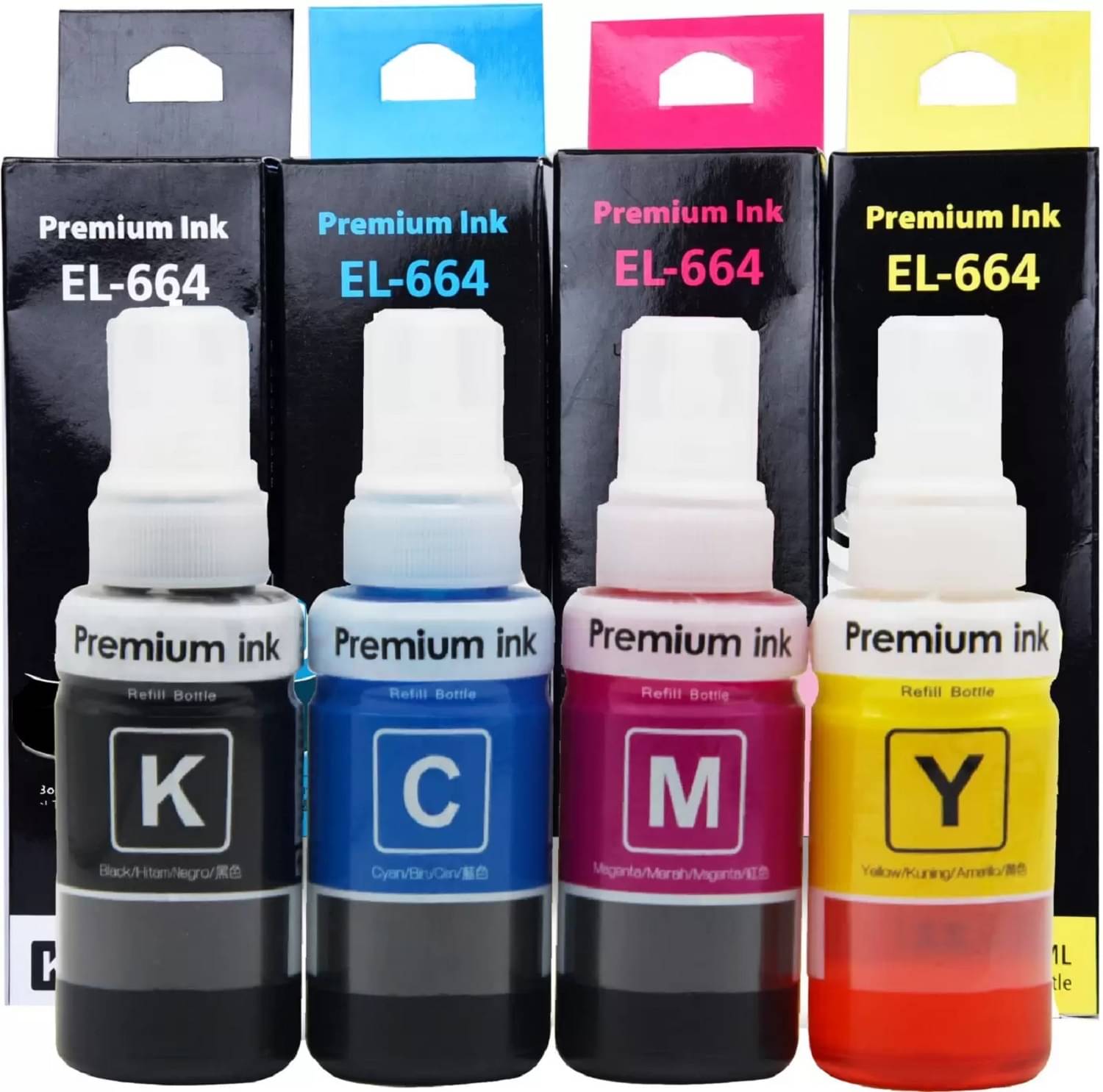     			zokio 664 L210 EPS0N Multicolor Pack of 4 Cartridge for EPS0N L130, L360, L361, L565, L210, L220, L310, L365, L385, L455, L555, L605, L1300