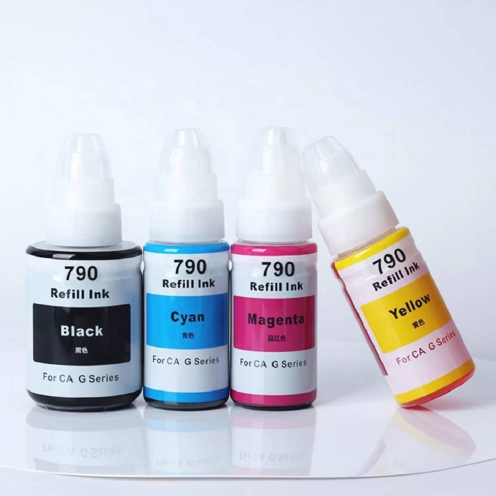     			zokio For Gi-790 G3010 Multicolor Pack of 4 Cartridge for Inkjet Printers G1000,G1010,G1100,G2000,G2002,G2010,G2012,G2100,G3000,G3010,G3012,G3100,G4000,G4010