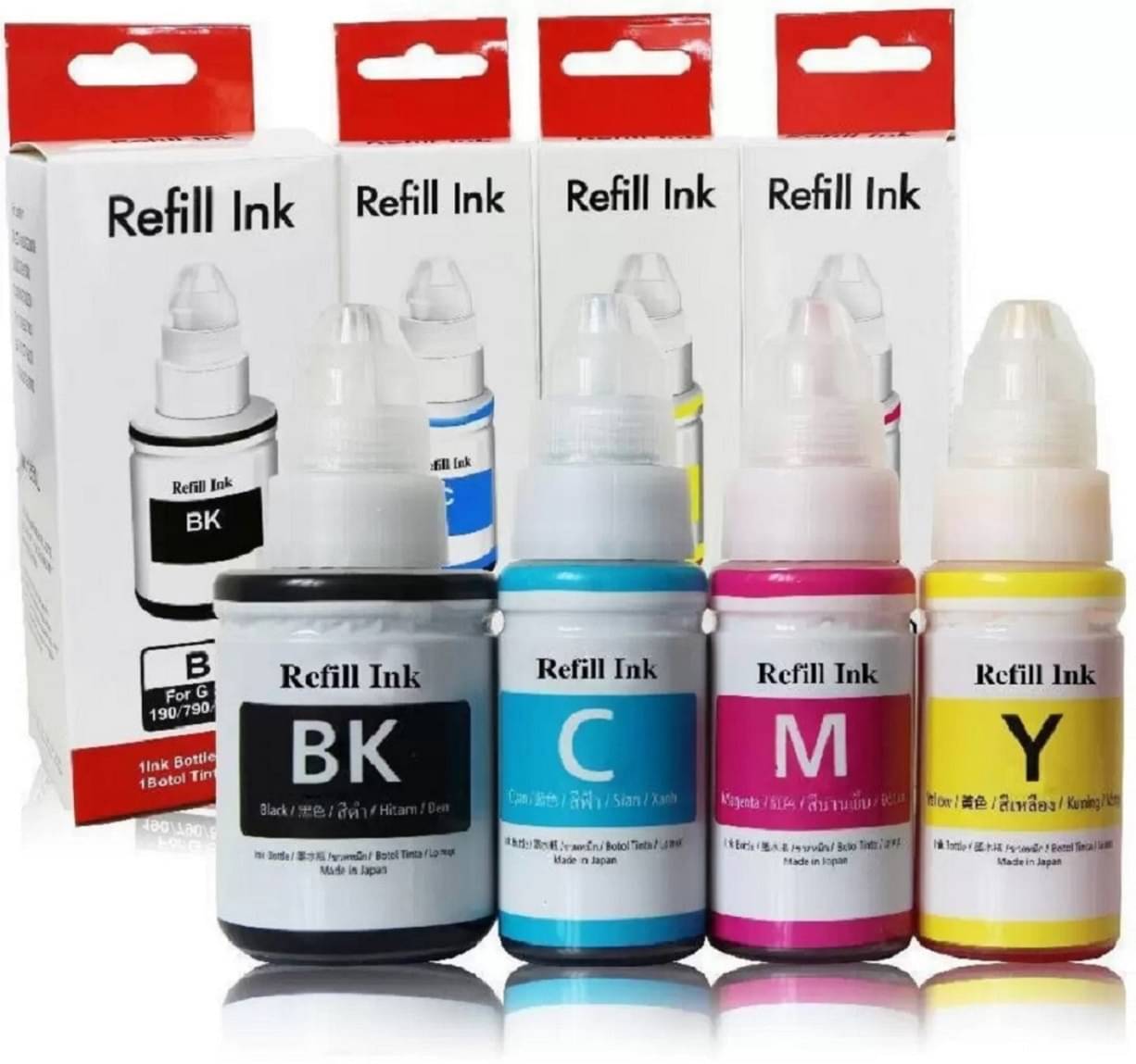     			zokio Gi-790 G2010 Multicolor Pack of 4 Cartridge for GI-790 BLACK INK Printers G1000,G1010,G1100,G2000,G2002,G2010,G2012,G2100,G3000,G3010,G3012,G3100