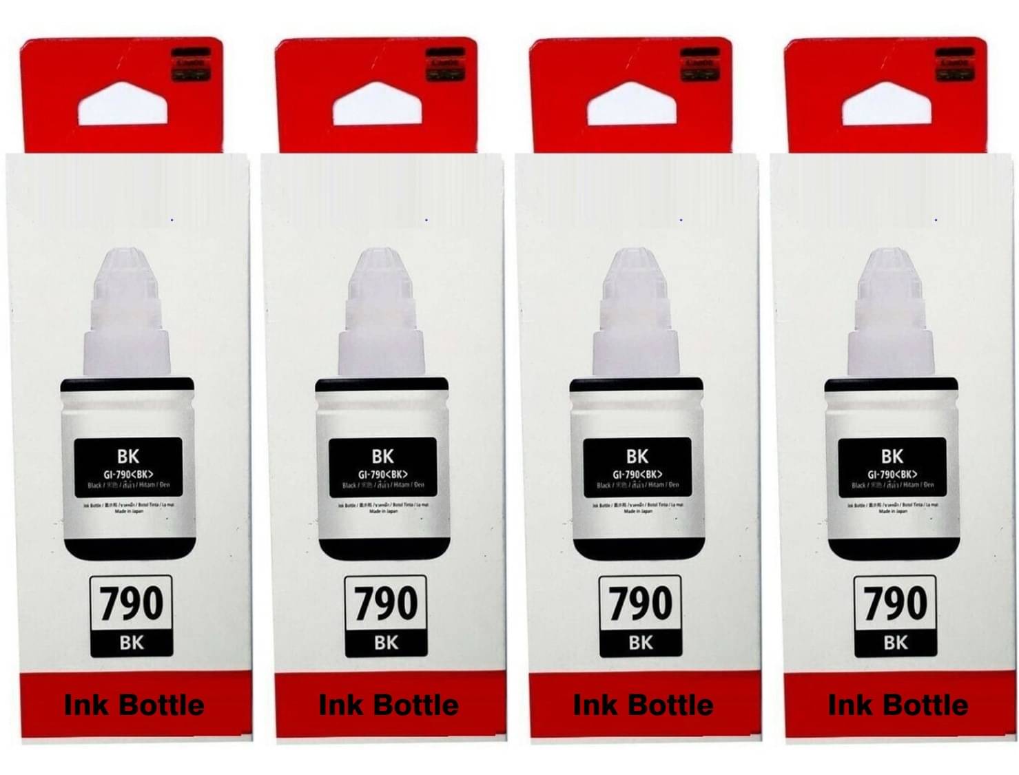     			zokio Refill Ink Gi-790 Black Pack of 4 Cartridge for 790 INK G1000 , G1010 , G1100 , G2000 , G2002 , G2010 , G2012 , G2100 , G3000 , G3010