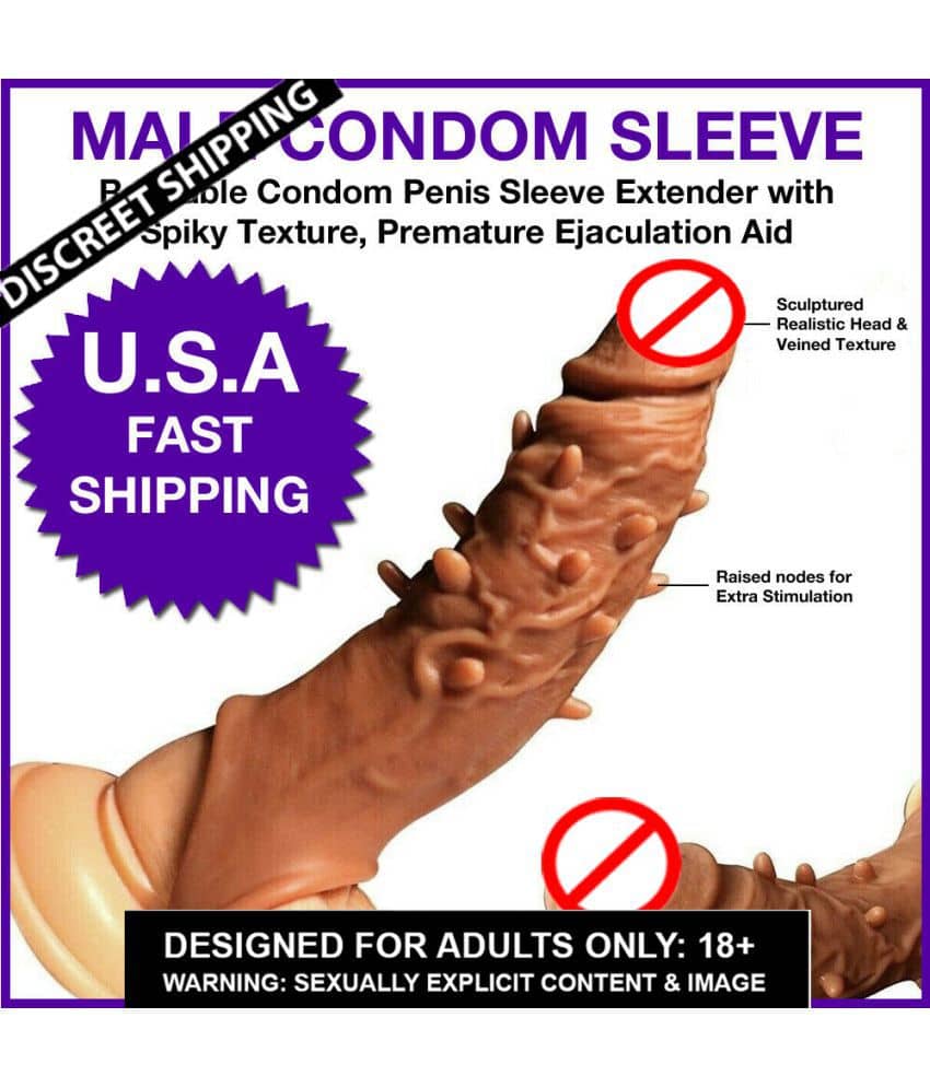 Adultvilla Spiky Ext. Dragon Washable /Reuable sleeve with Discreete Shipping