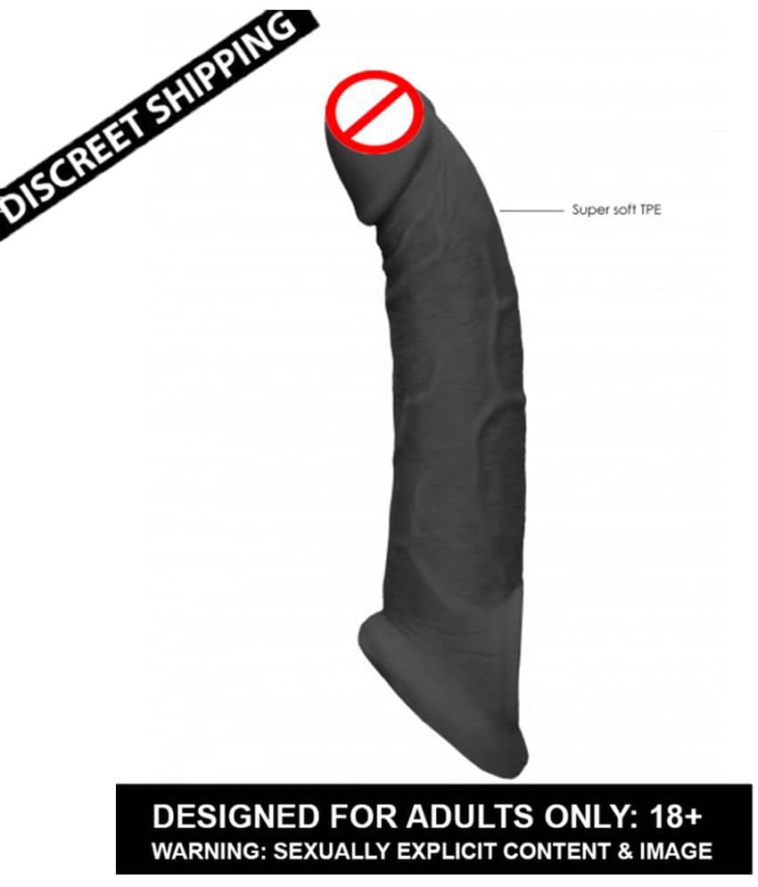 Extra Large 9 Inch Black Mamba Penis Extender Extension Sleeve