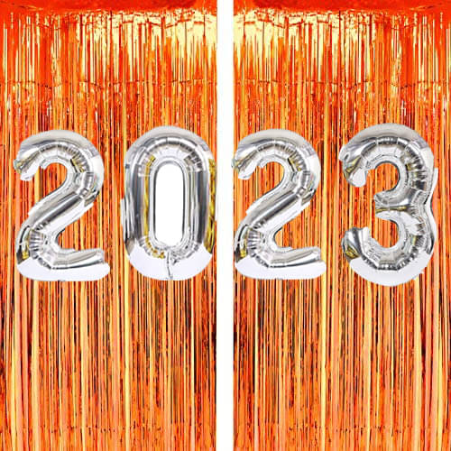     			Kiran Enterprises 2 pcs Fringe Curtain + Foil Number- 2023
