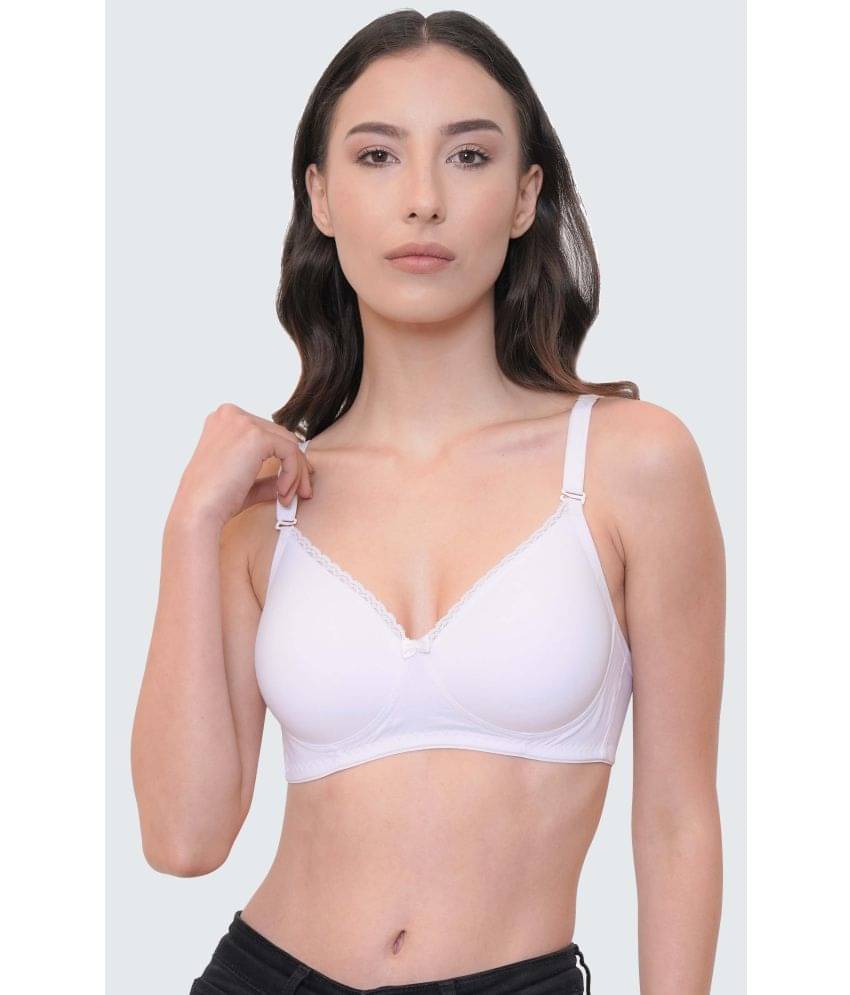 LACYLUXE Cotton Blend Lightly Padded Women's T-Shirt Bra ( White ) LACYLUXE Cotton Blend Lightly Padded Women's T-Shirt Bra ( White )