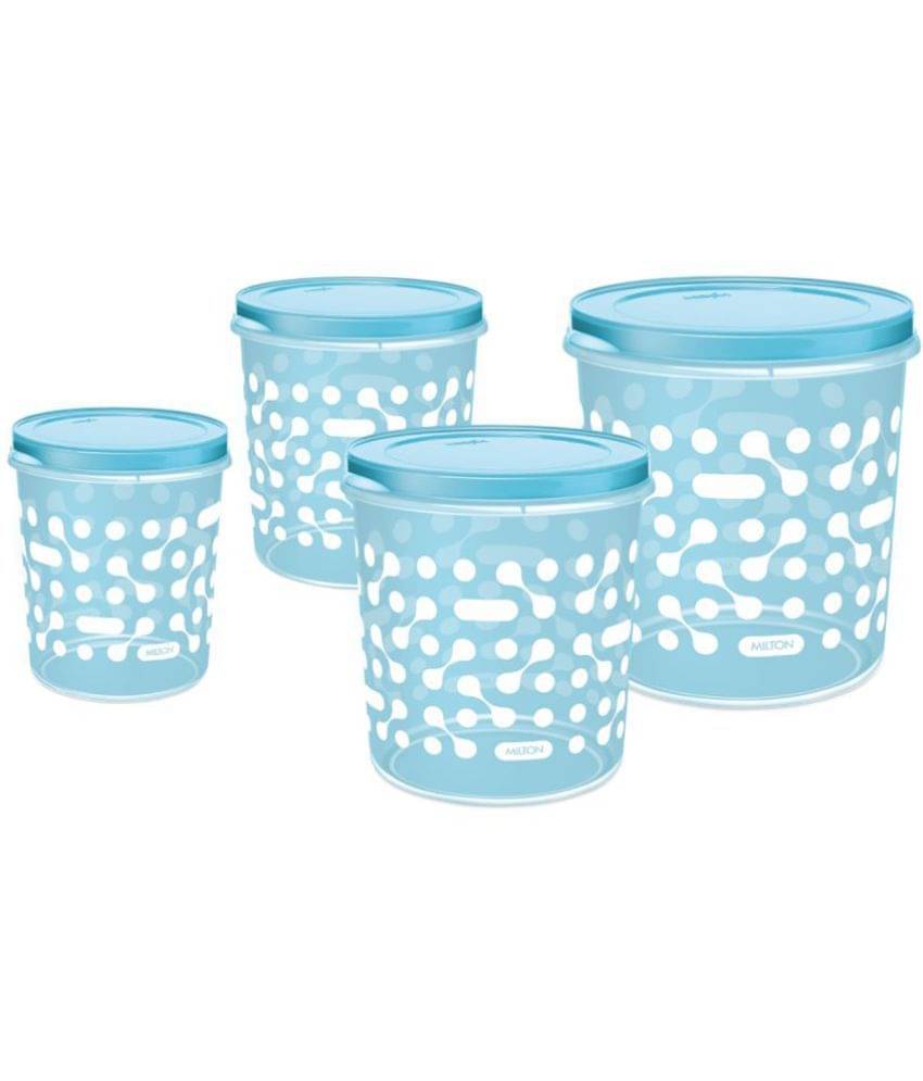     			Milton Storex Plastic Storage Container Set, Set of 4, Blue