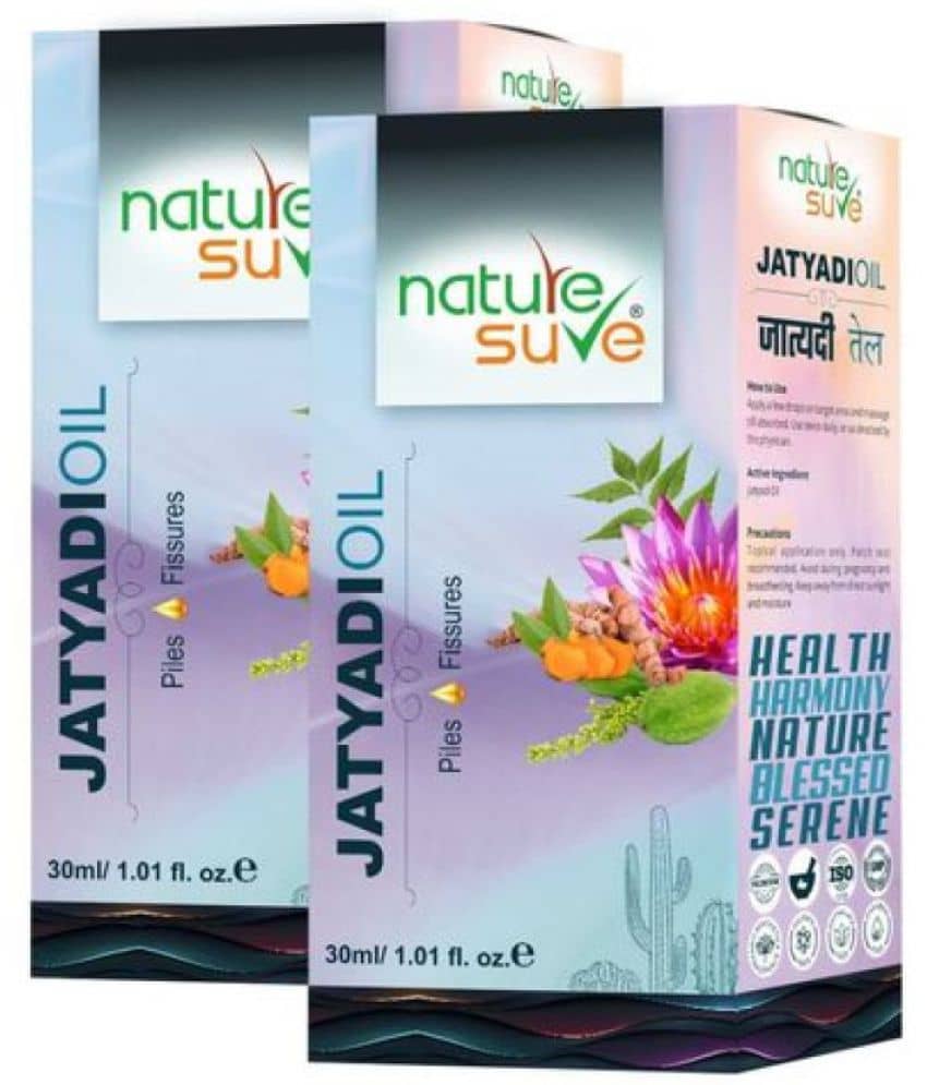 Nature Sure Jatyadi Oil for Piles and Fissures in Men & Women - 2 Packs (30ml Each)