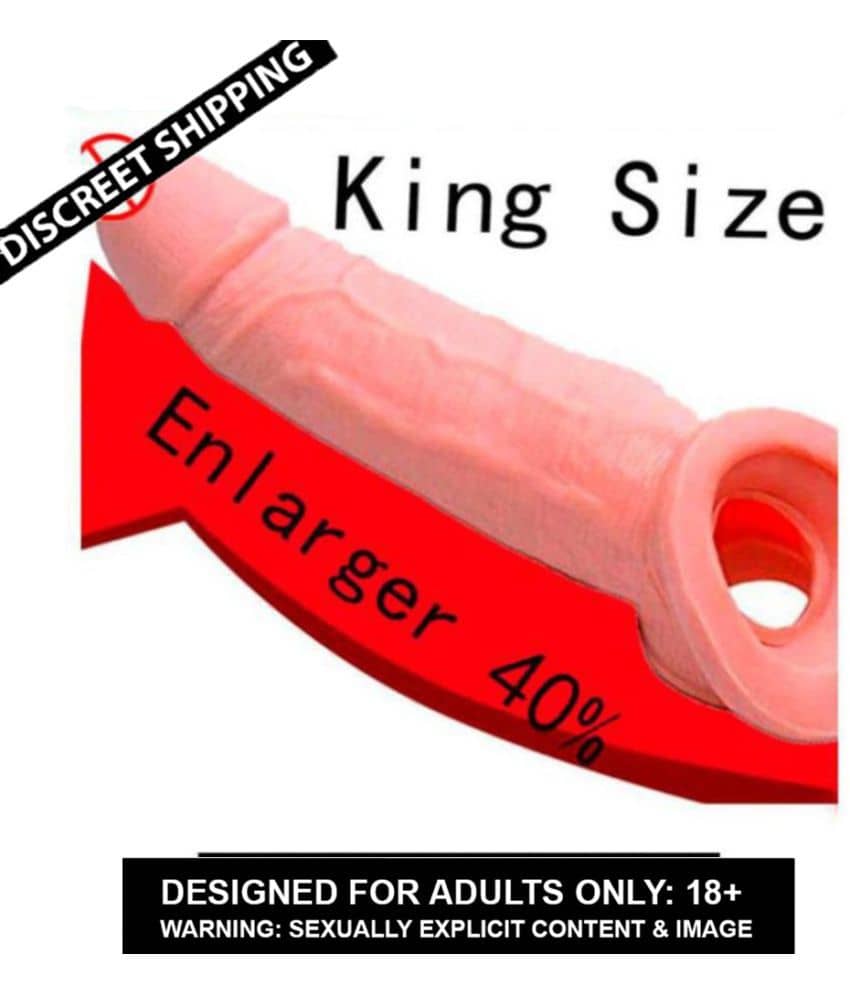 Peniss Extender Super Soft Silicone Realistic Cock sleeve Reusables Sex Toys For Men On The Dick Scrotum Bondage