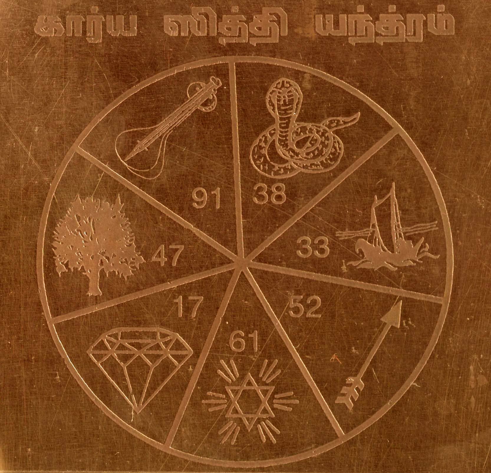 Sri Bakthi Today Karia Siddhi Yantra Karya Siddhi Yendram In Copper