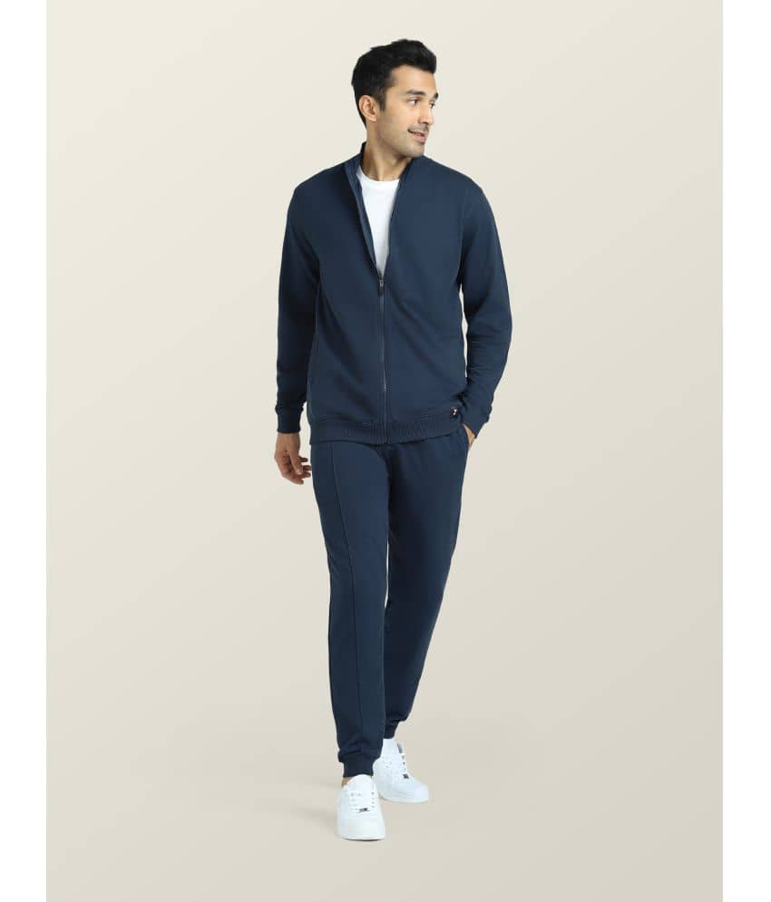 XYXX - Blue Cotton Blend Regular Fit Men's Tracksuit ( Pack of 1 )