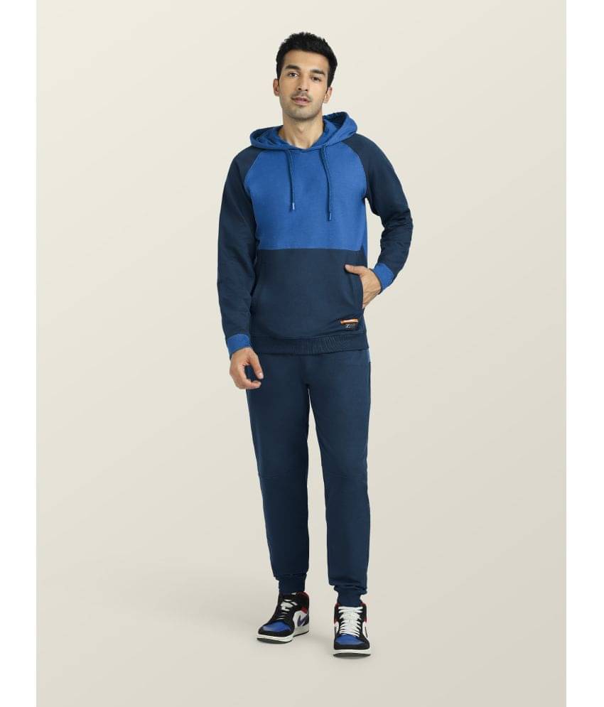     			XYXX - Blue Cotton Blend Regular Fit Men's Tracksuit ( Pack of 1 )